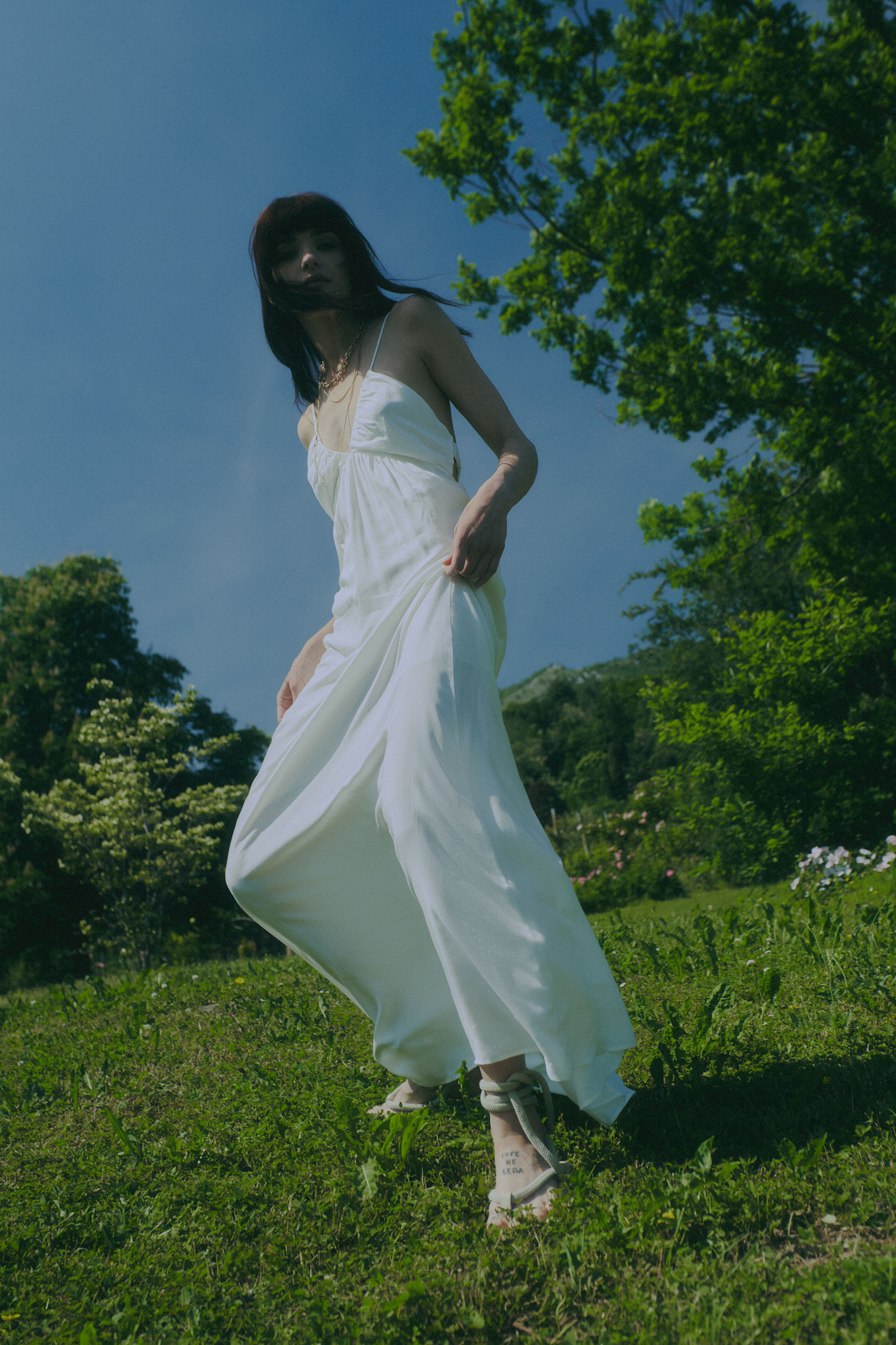 Abito lungo con corpetto