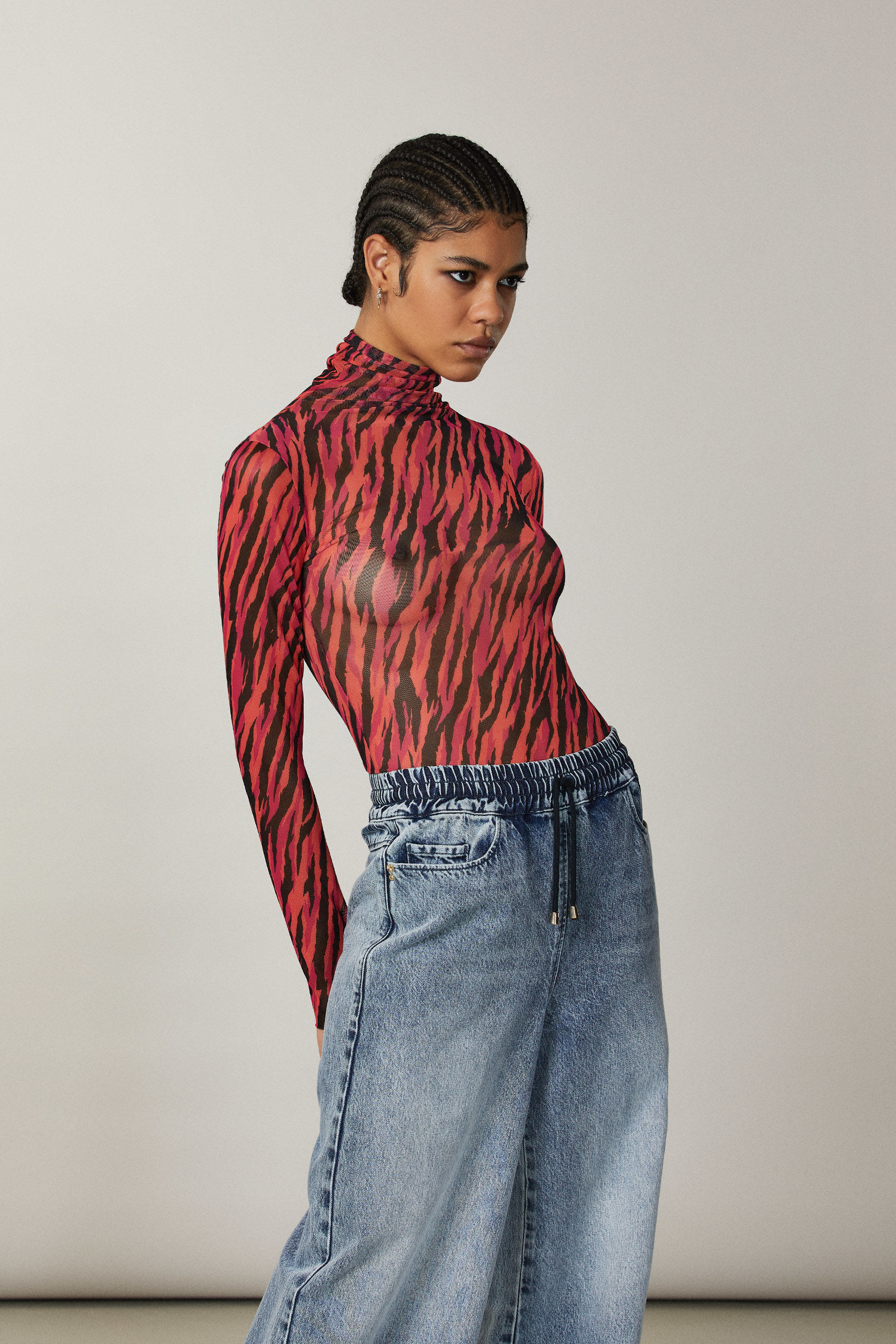 Maglia collo alto skinny