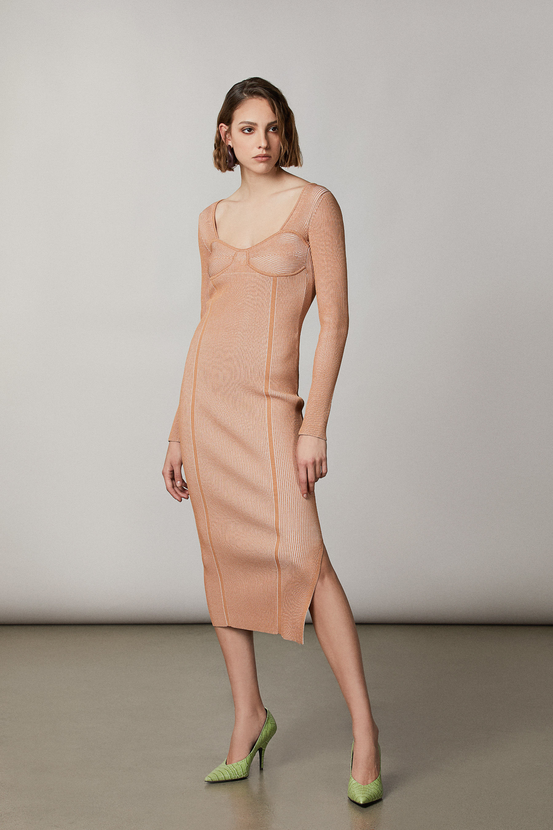 Two-tone rib-knit dress | Patrizia Pepe