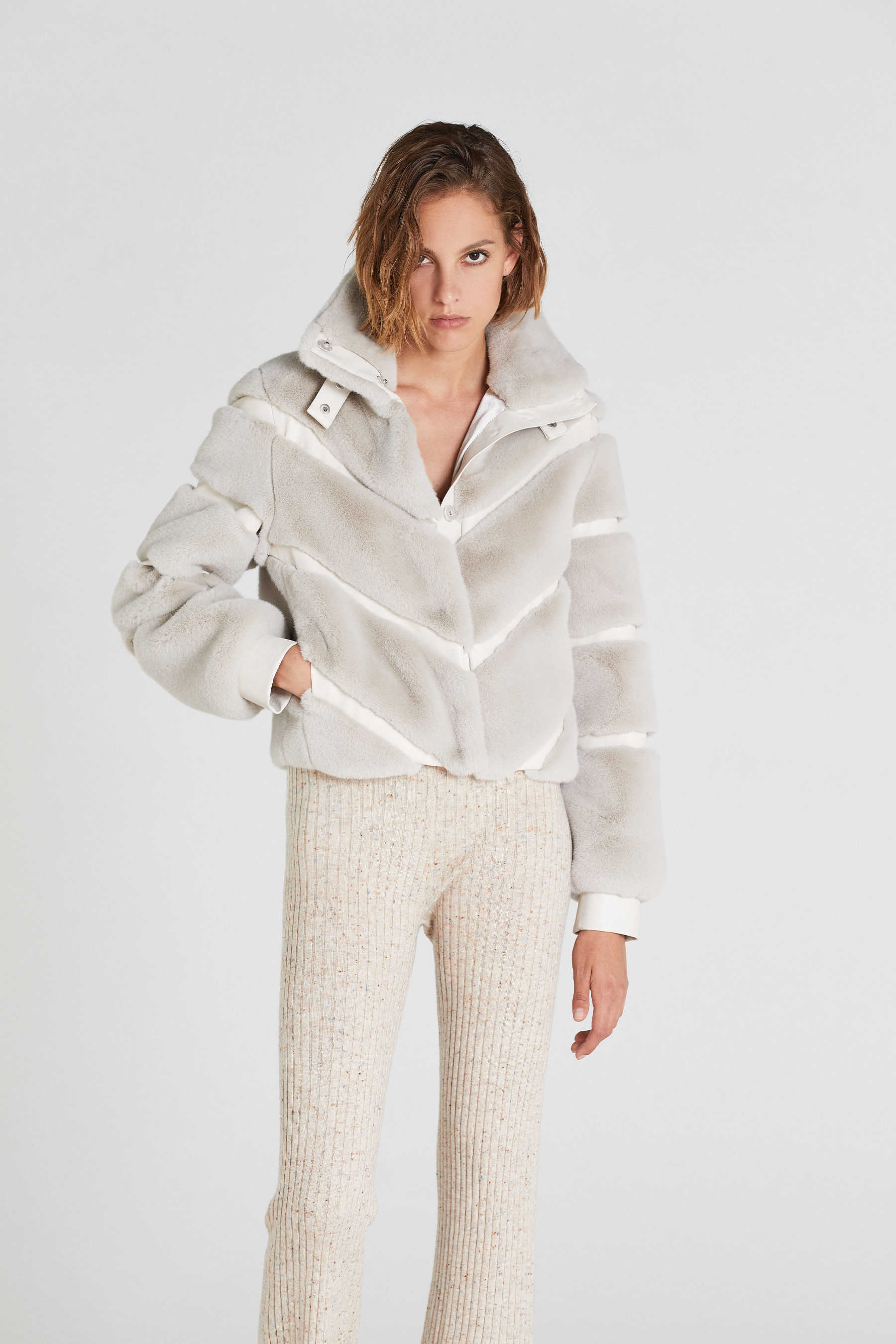 Short faux fur jacket | Patrizia Pepe