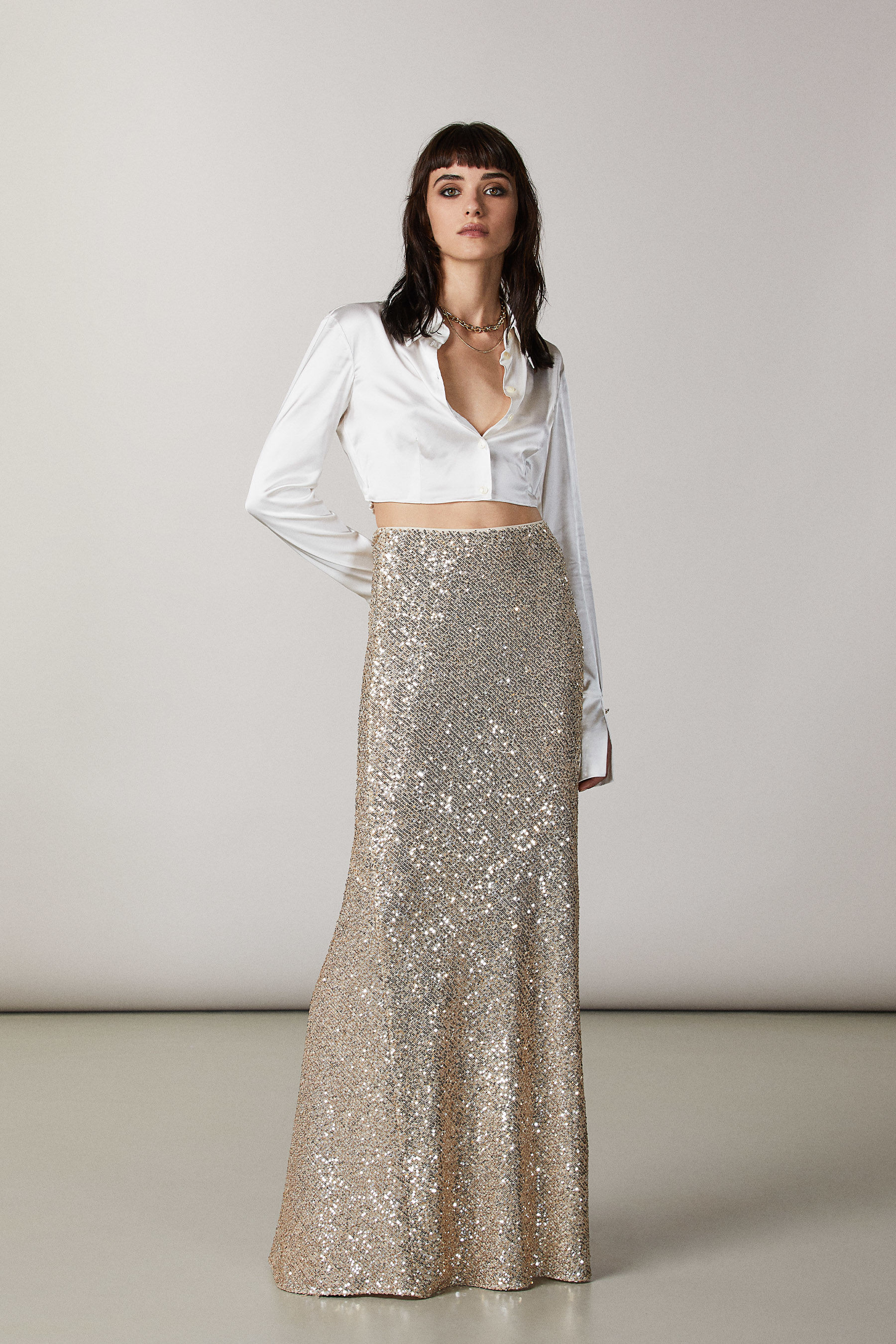 Gonna all-over paillettes