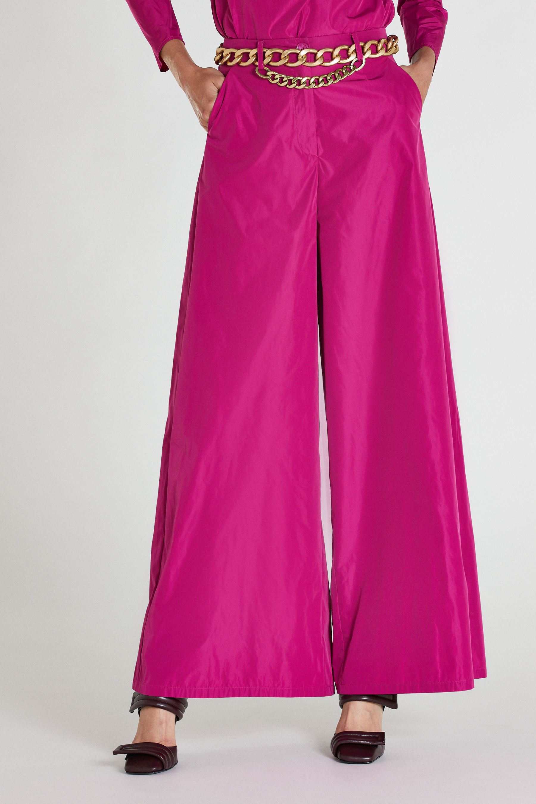 Pantalón palazzo de seda y algodón | Falconeri