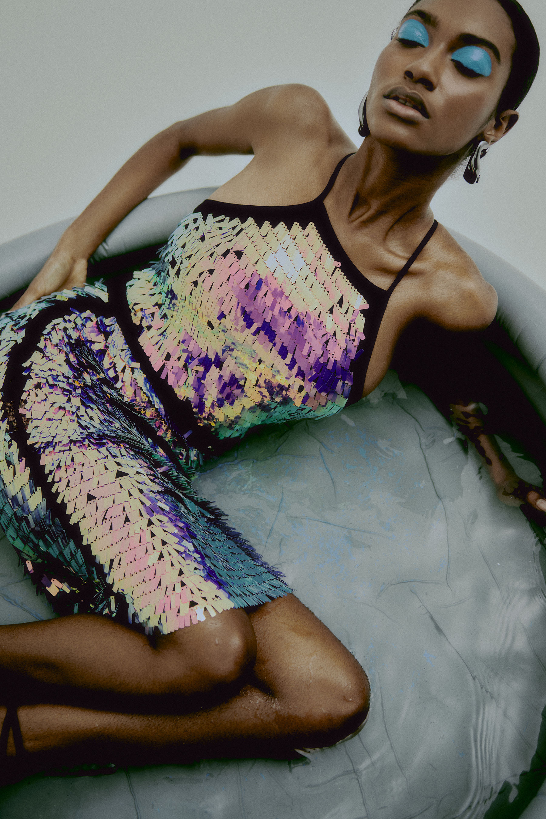 Miniabito con paillettes