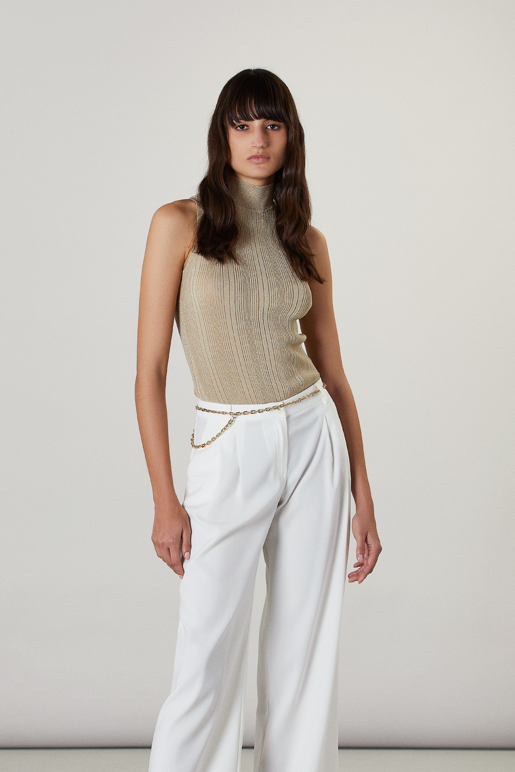 Maglia Oro in lurex leggera Essential | Patrizia Pepe
