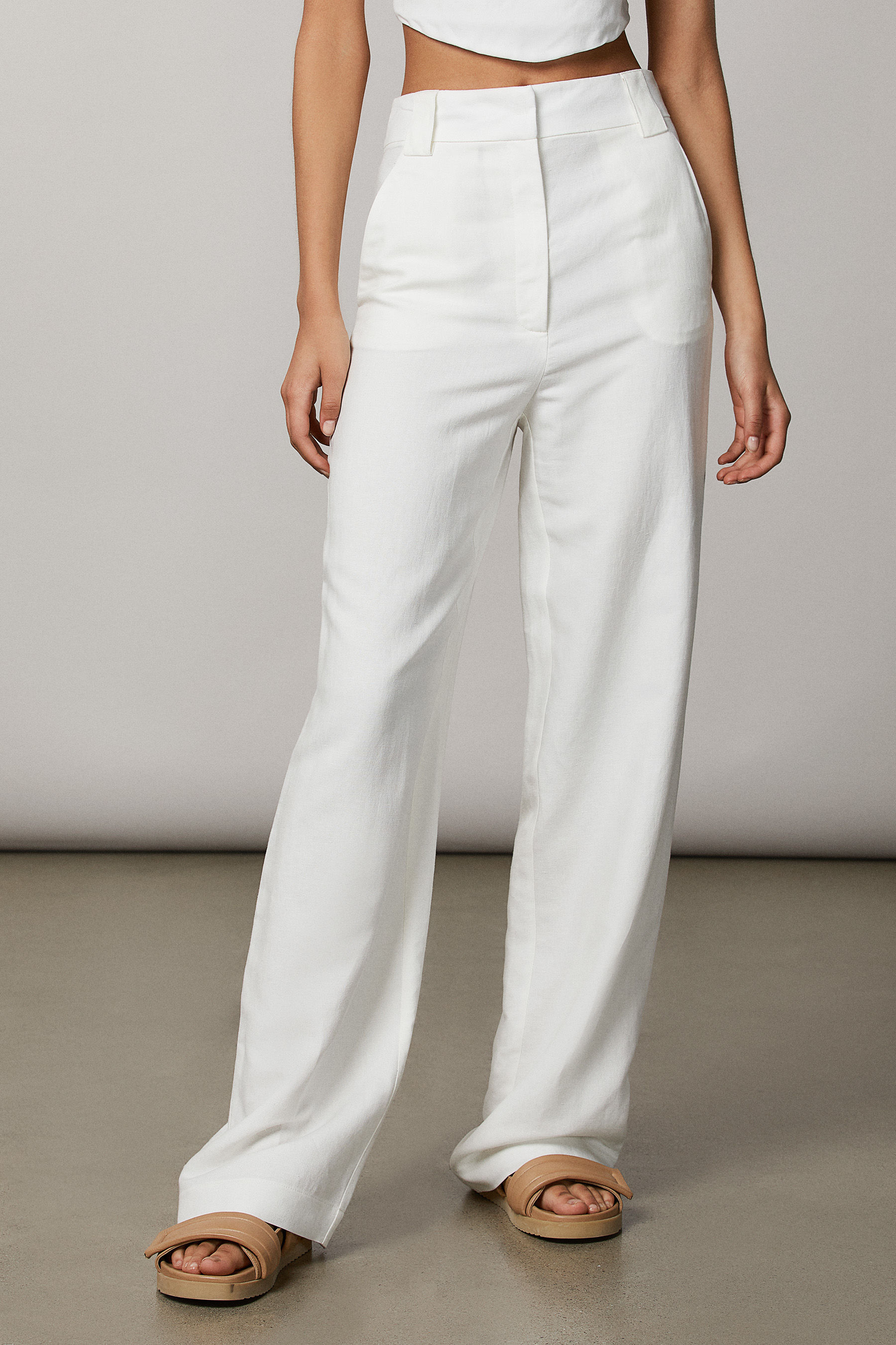 Pantaloni palazzo in lino e viscosa | Patrizia Pepe