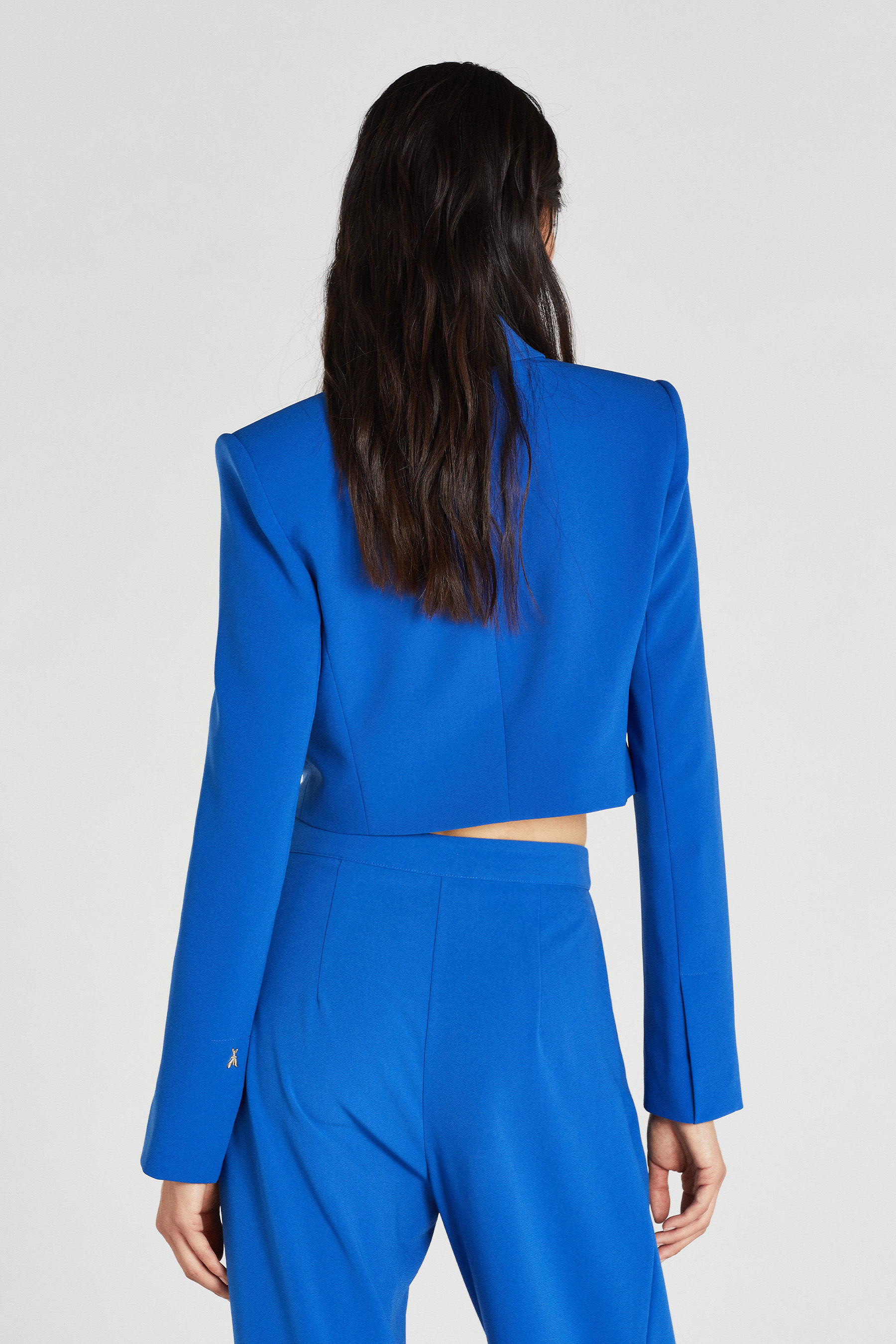 royal blue cropped jacket