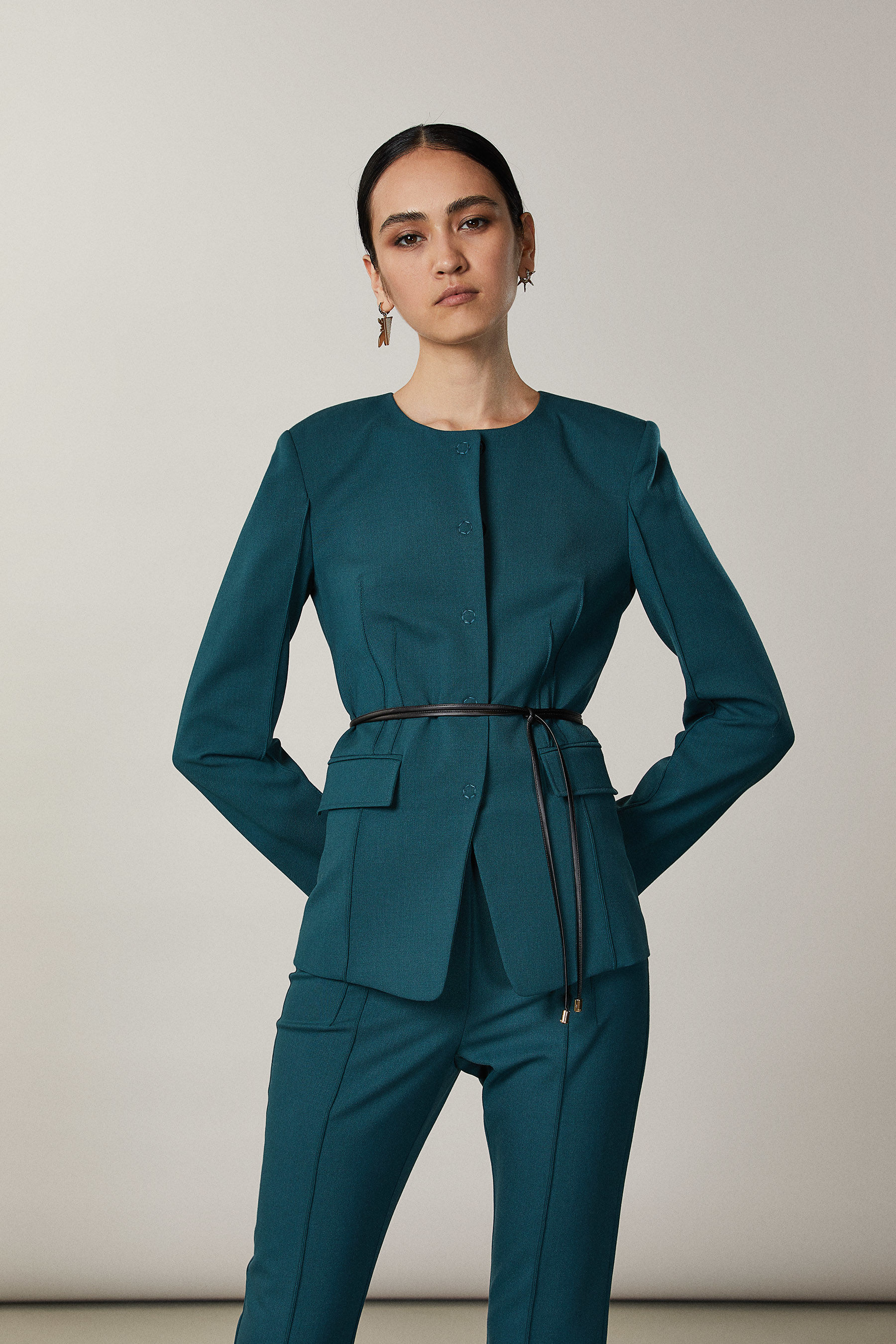 Giacca con girocollo