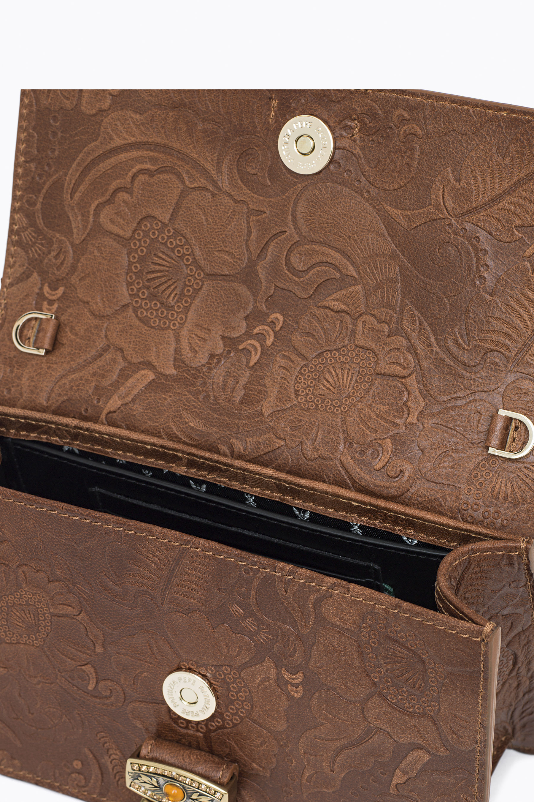 Piping mini bag with buckle