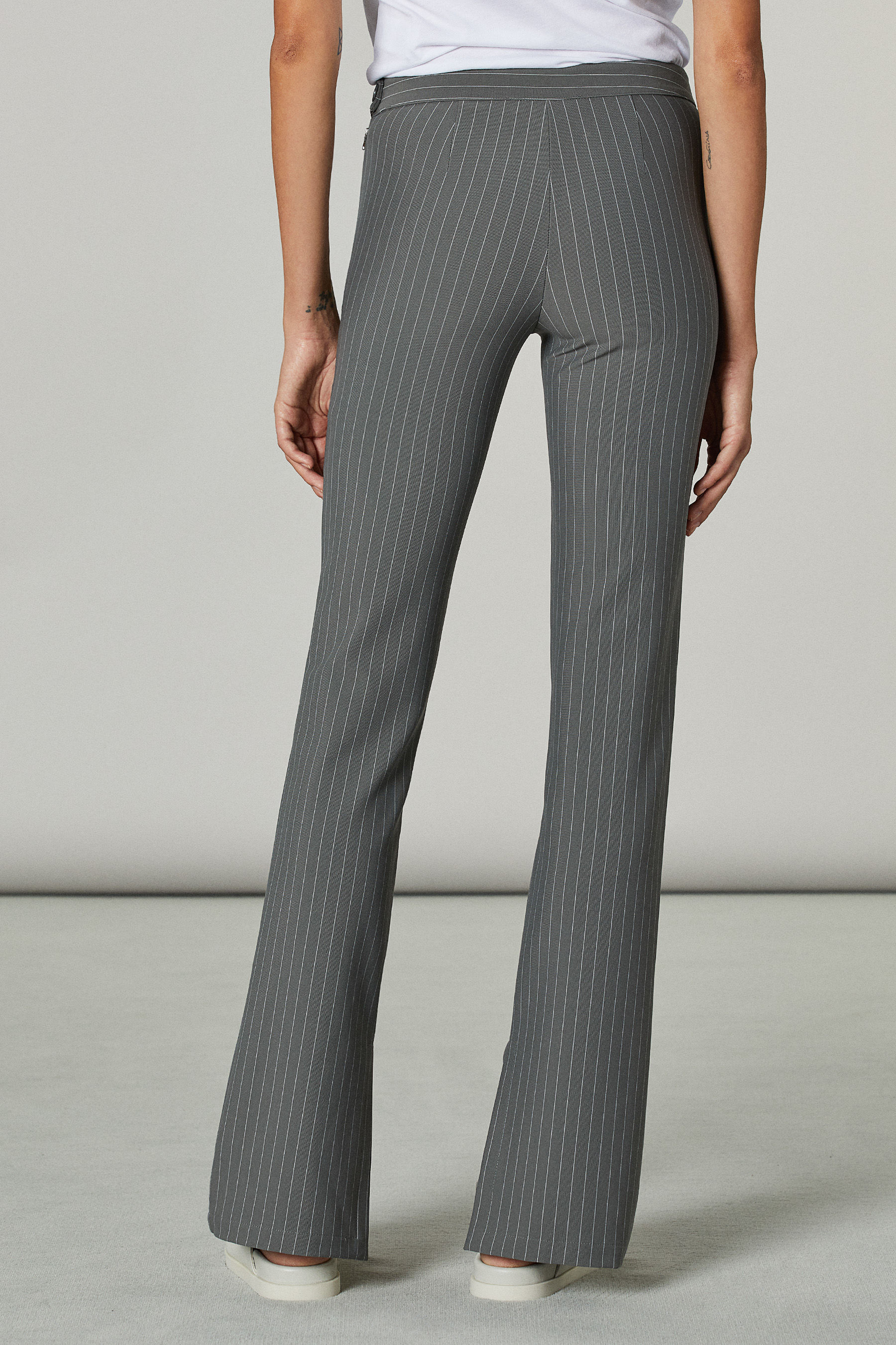 Pantaloni con spacco laterale Grigi | Patrizia Pepe