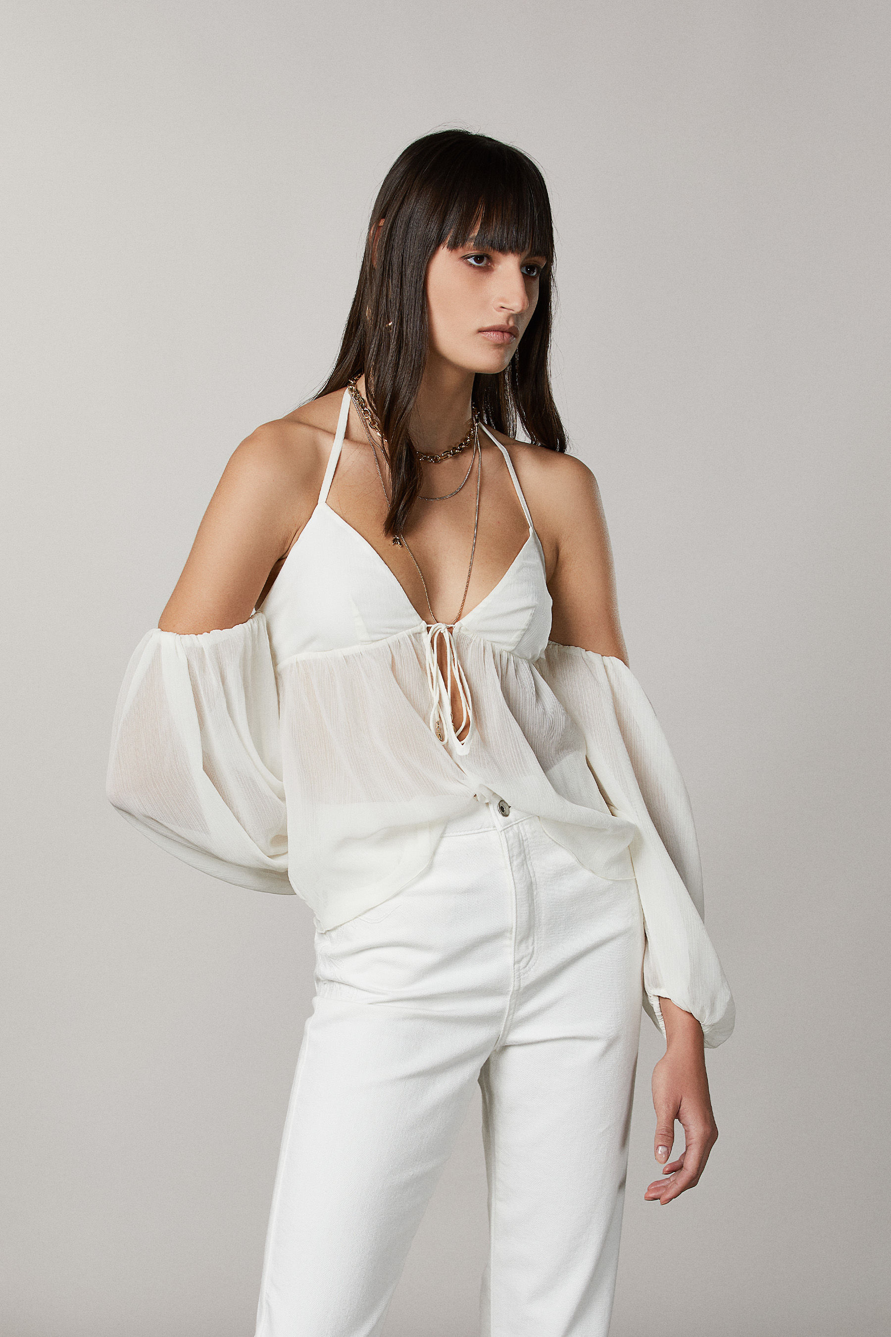 Top caraco maniche lunghe