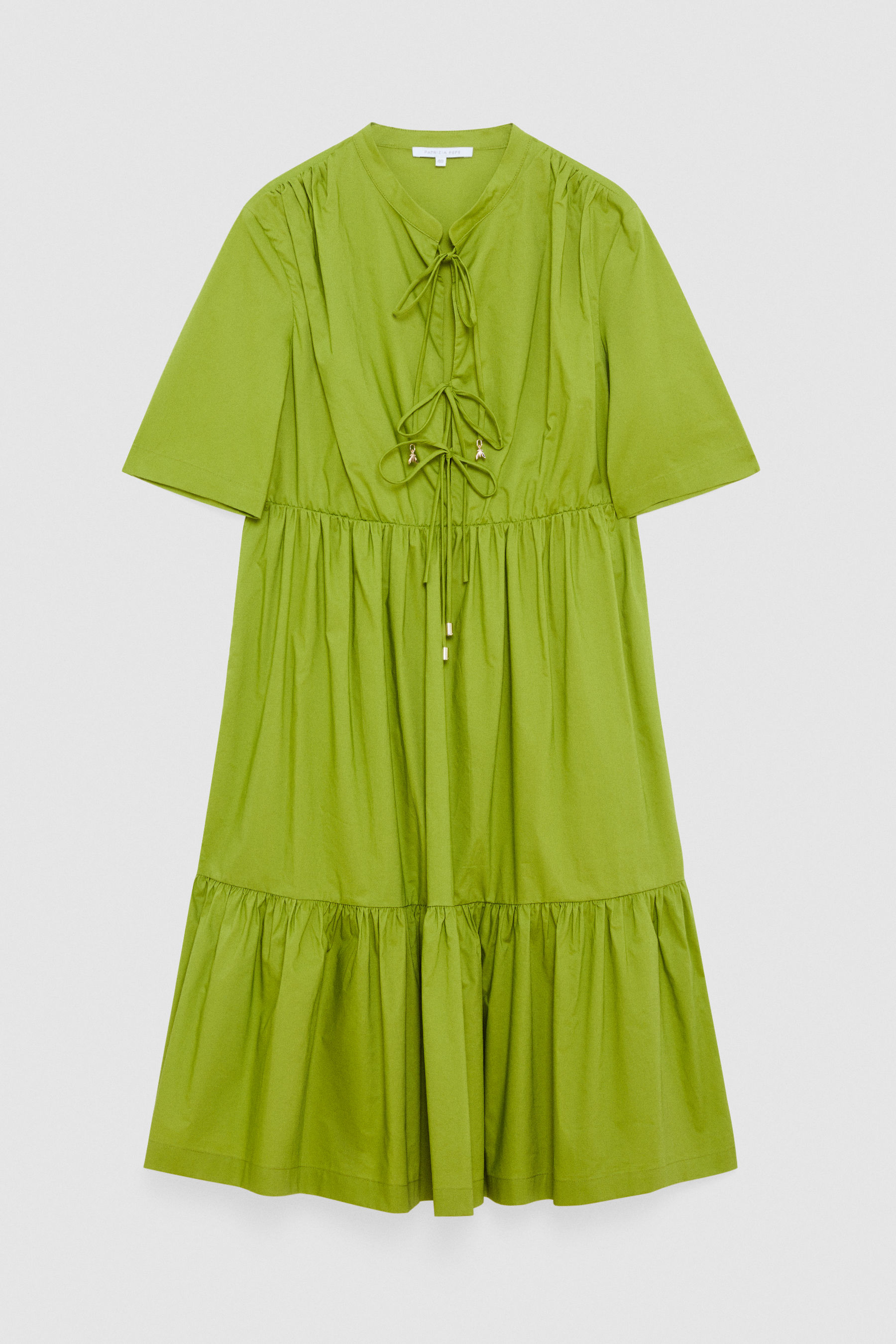 Robe midi évasée à col Mao Patrizia Pepe