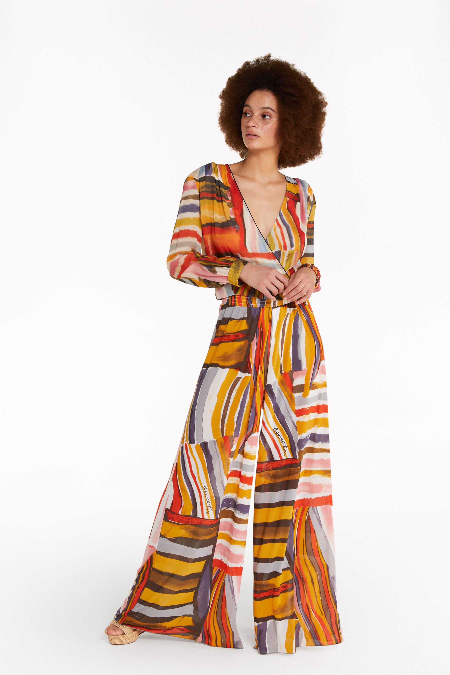 Artistic print pants