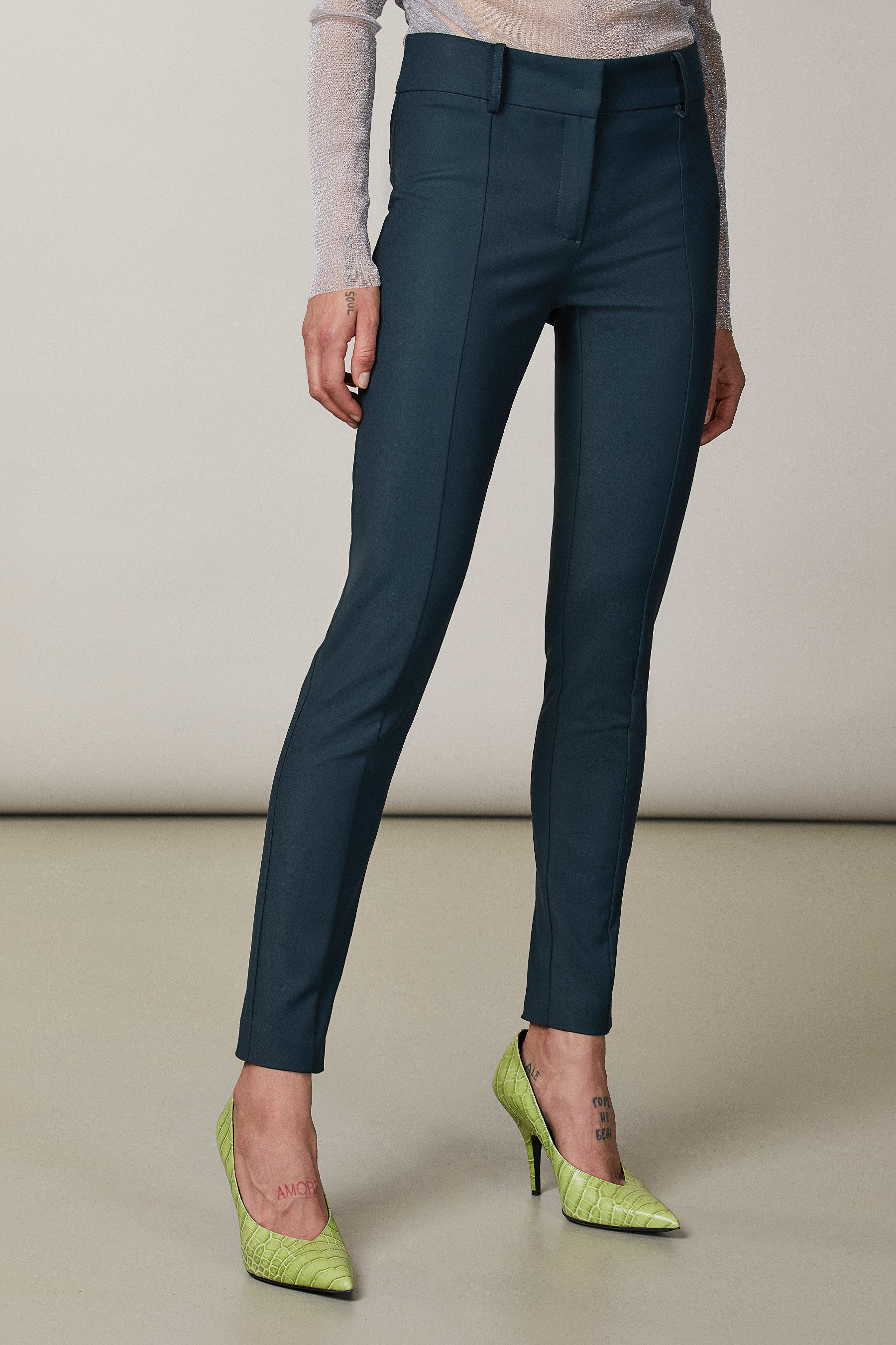 Patrizia Pepe pantaloni bambina vita alta slim nero main image 0
