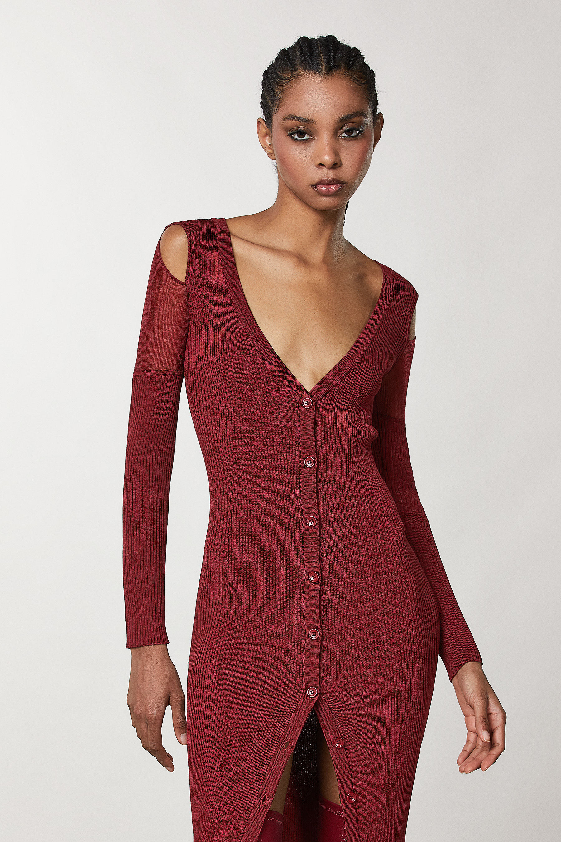Red essential viscose cardigan | Patrizia Pepe