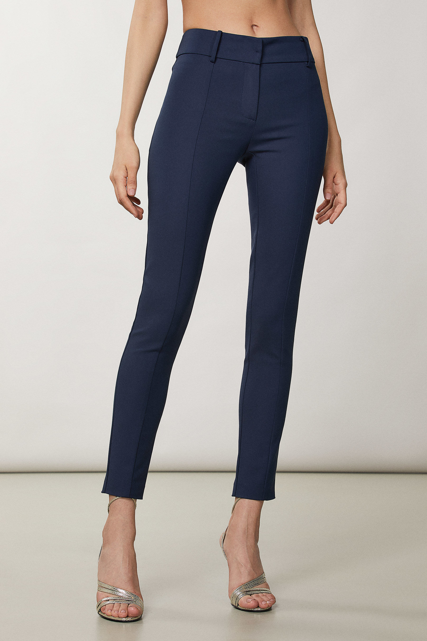 Blue Slim pants for women | Patrizia Pepe