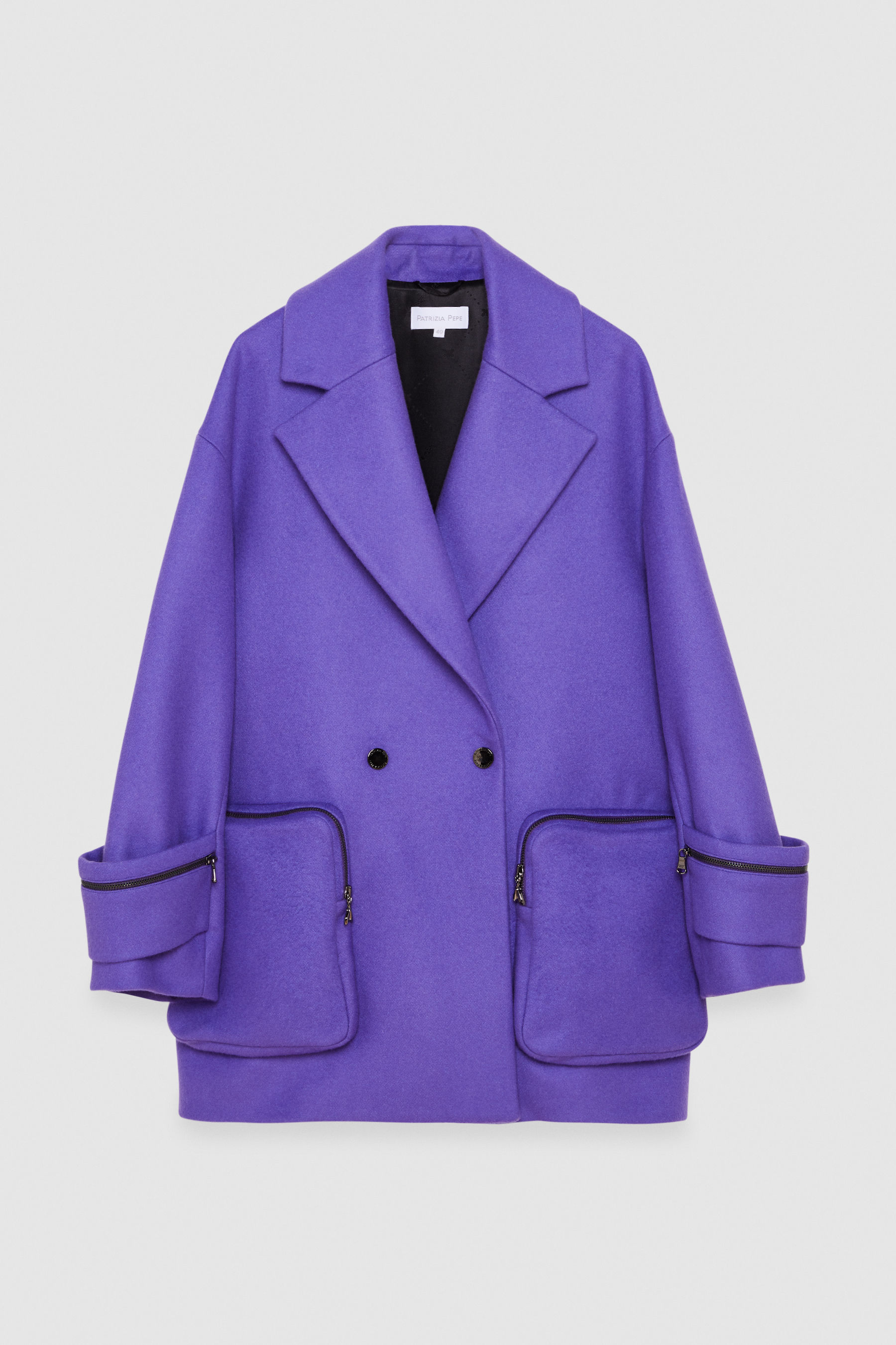 purple wool coats