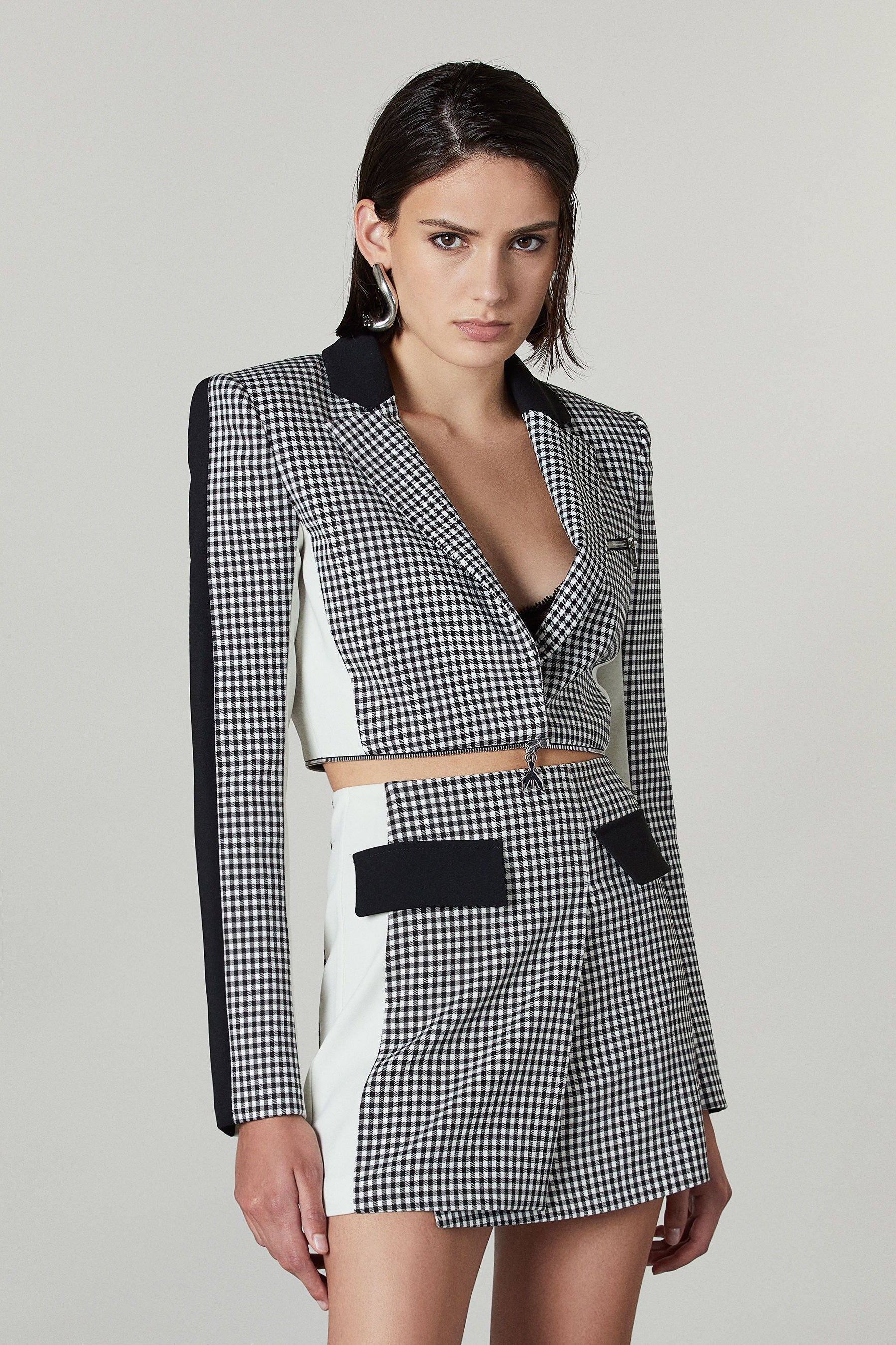 Black and White Colorblock jacket | Patrizia Pepe
