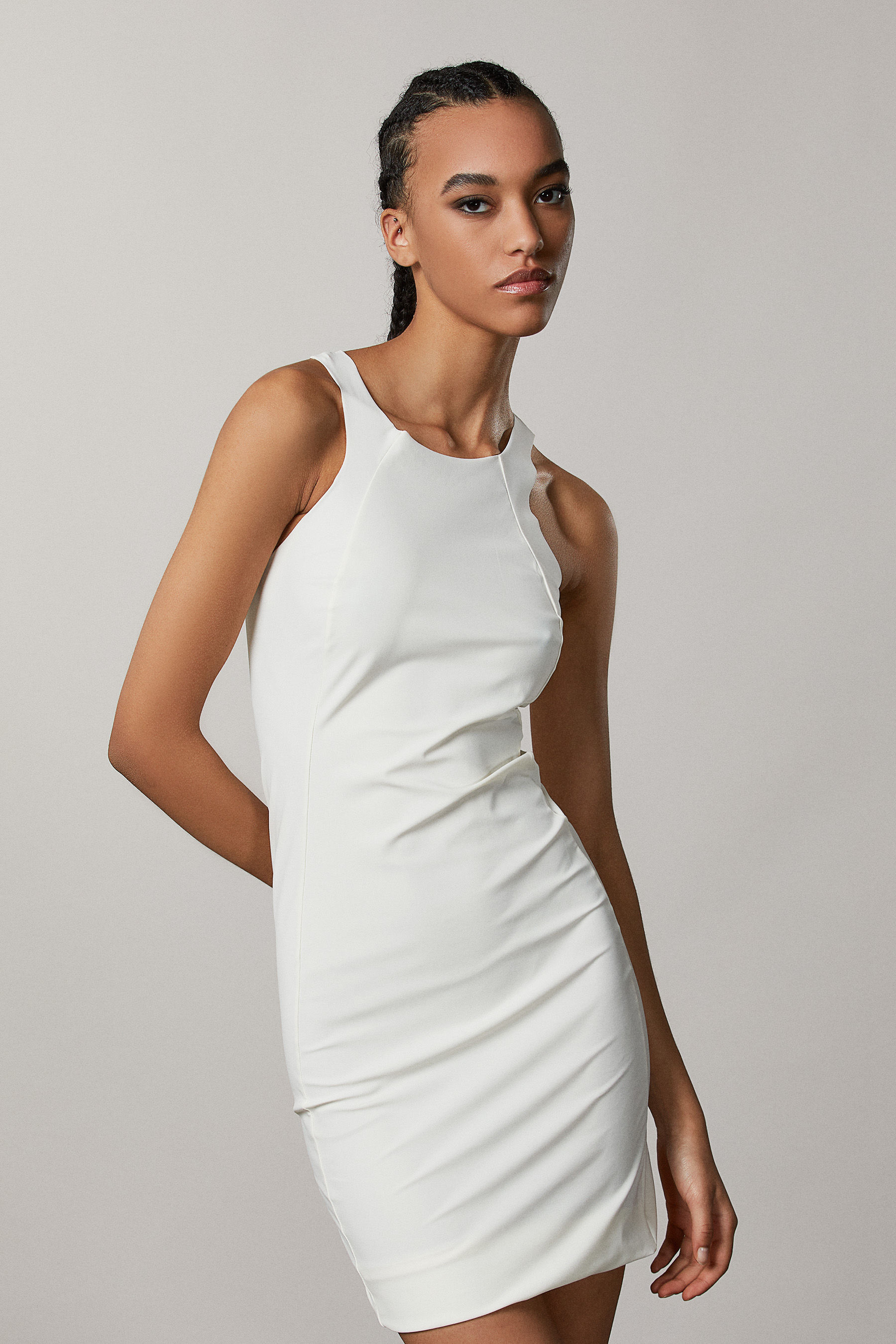 White Stretch sheath dress | Patrizia Pepe