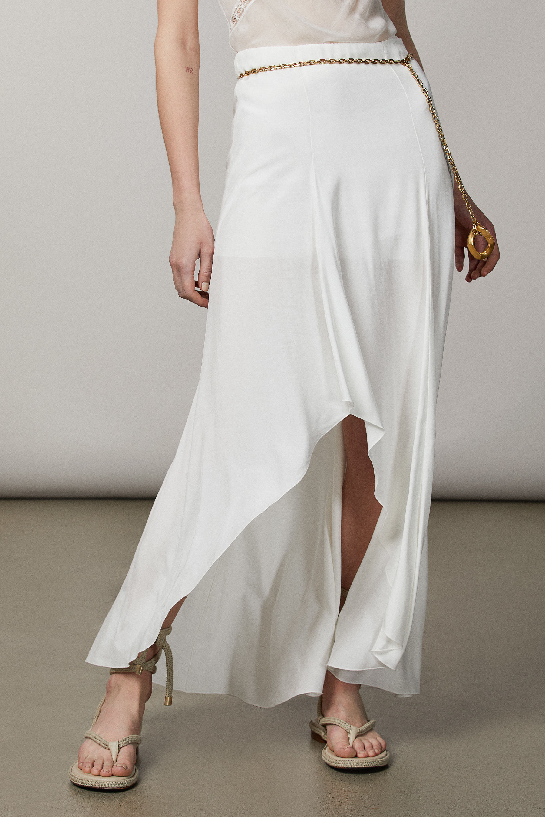 asymmetrical maxi skirt