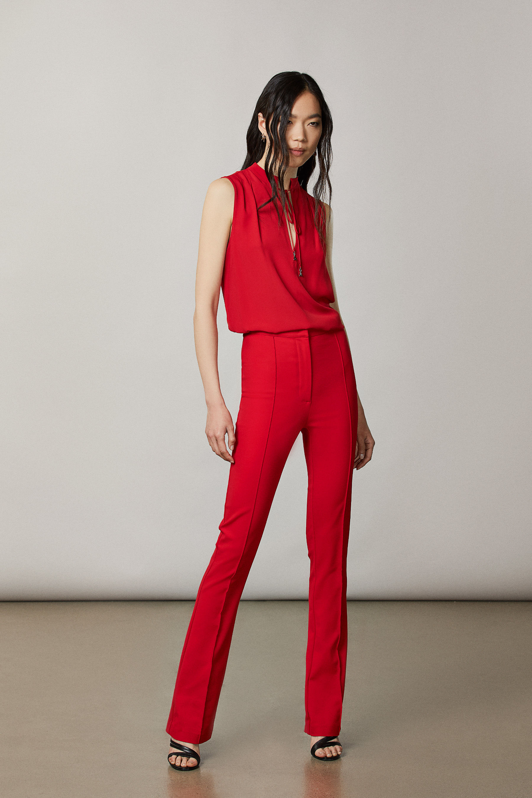 Blusa collo alla coreana
