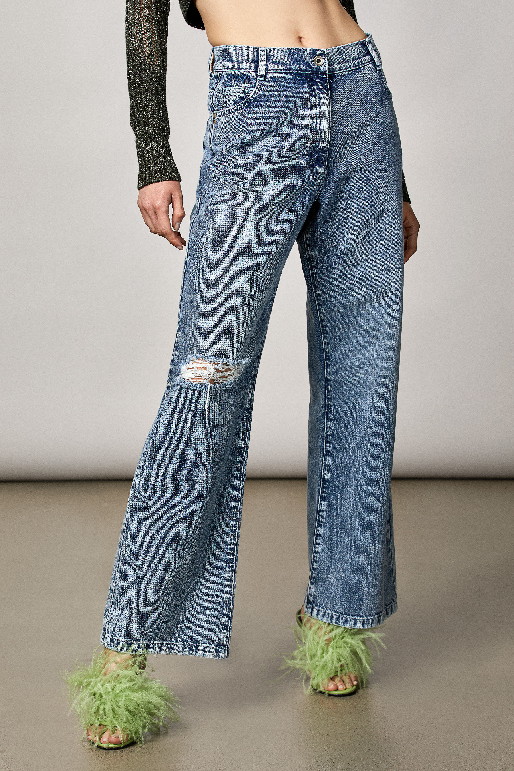 Pantalon en jean Jean Patrizia Pepe en coloris Blanc Femme Vêtements Jeans Jeans bootcut 