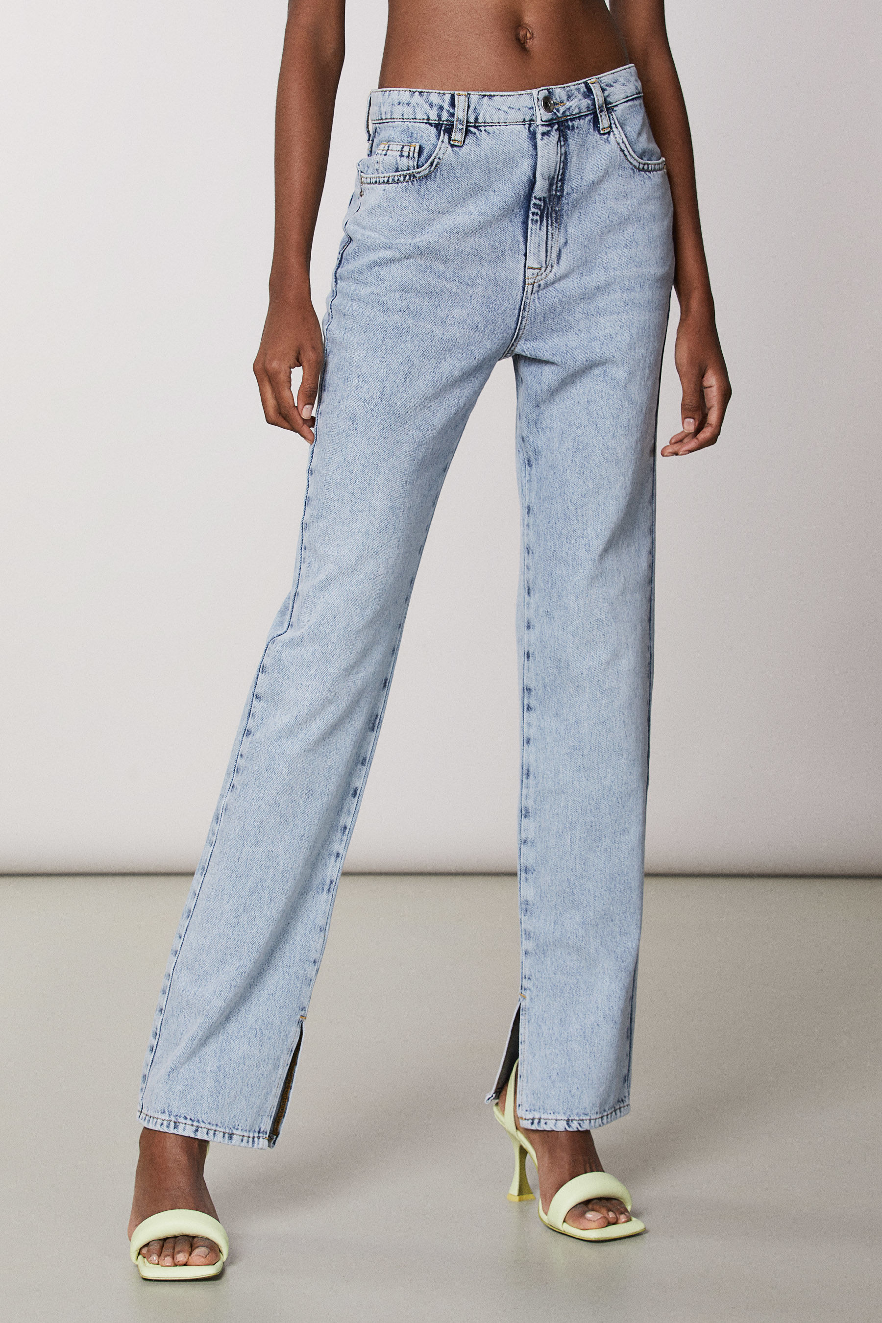 High Jeans with hem slits | Patrizia