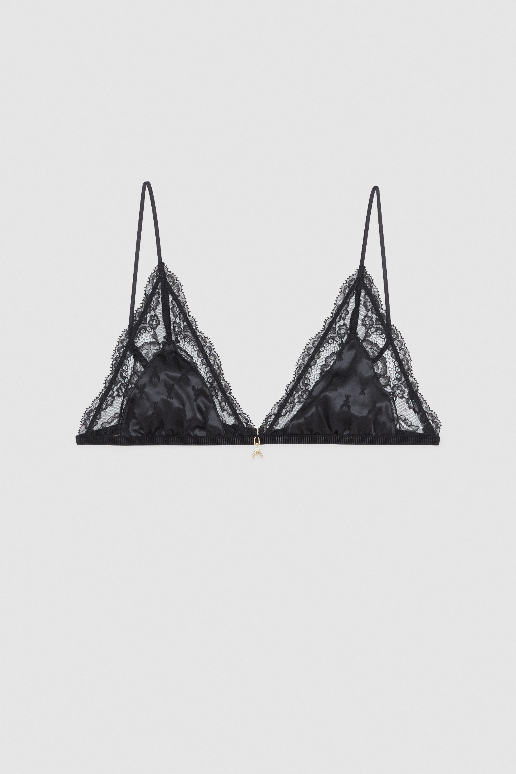 Reggiseno raso stretch e pizzo