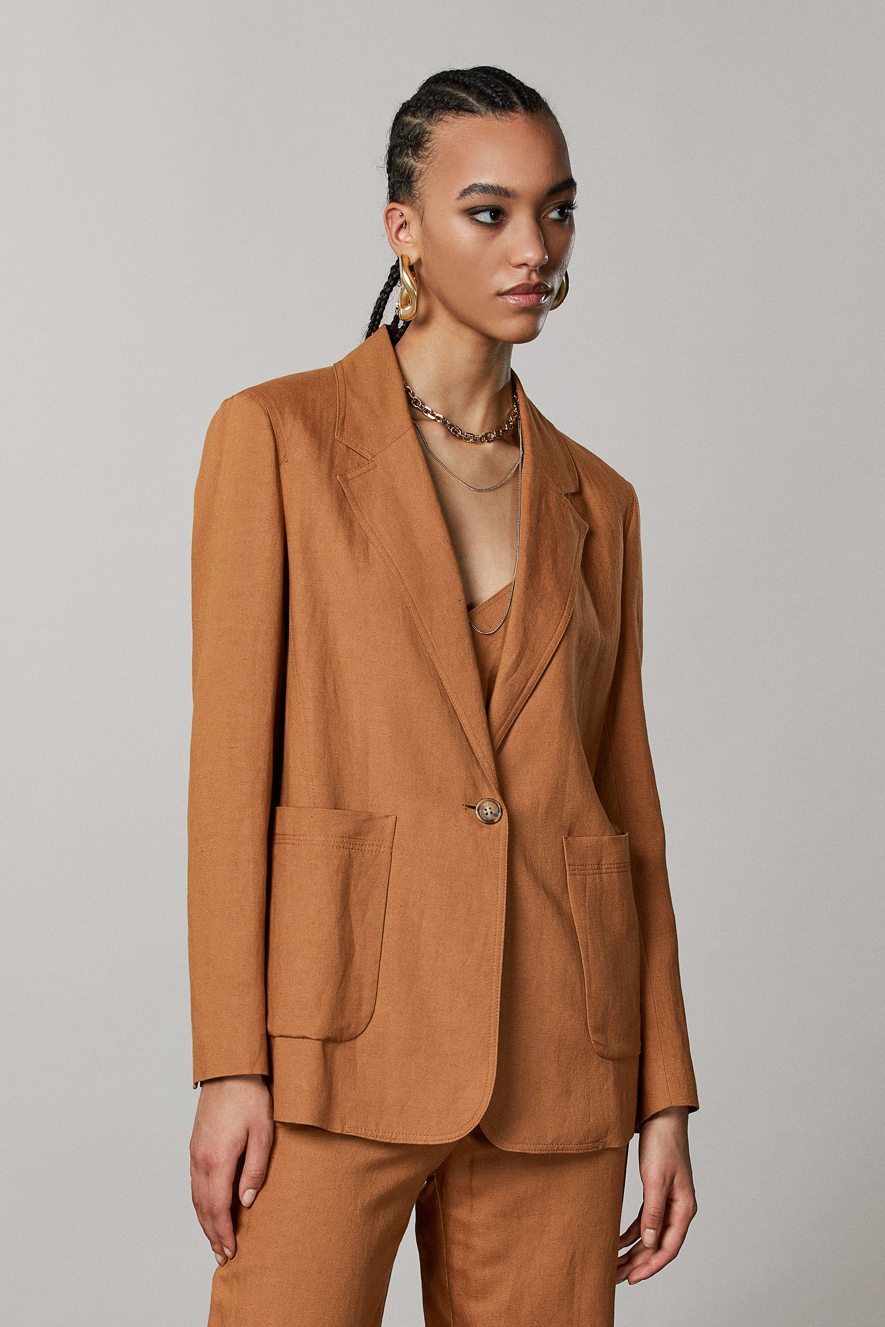 Chaqueta corte masculino un botón | Patrizia Pepe