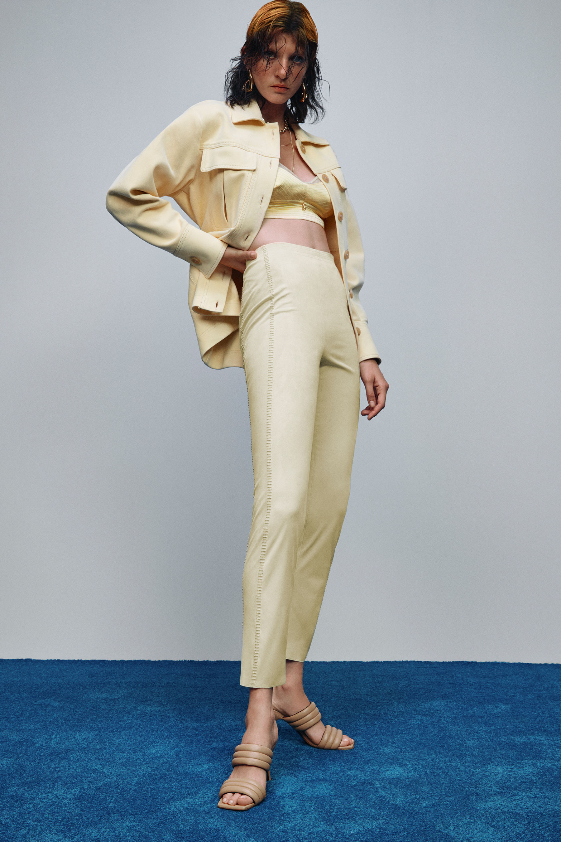 Giacca camicia scamosciata