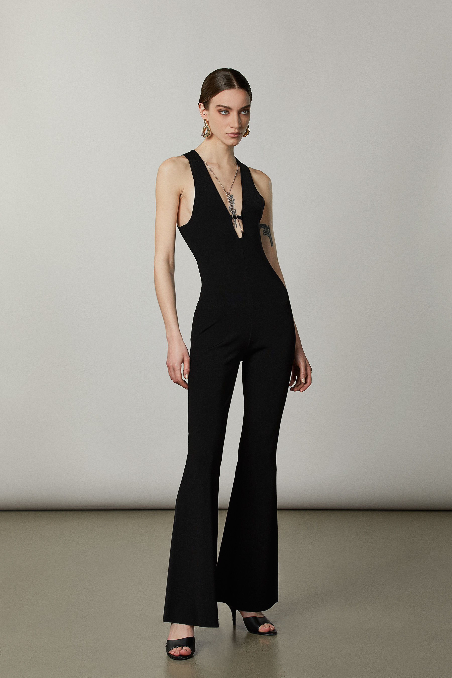 Womens Clothing Jumpsuits and rompers Full-length jumpsuits and rompers Patrizia Pepe Synthetic Jumpsuit in Black 