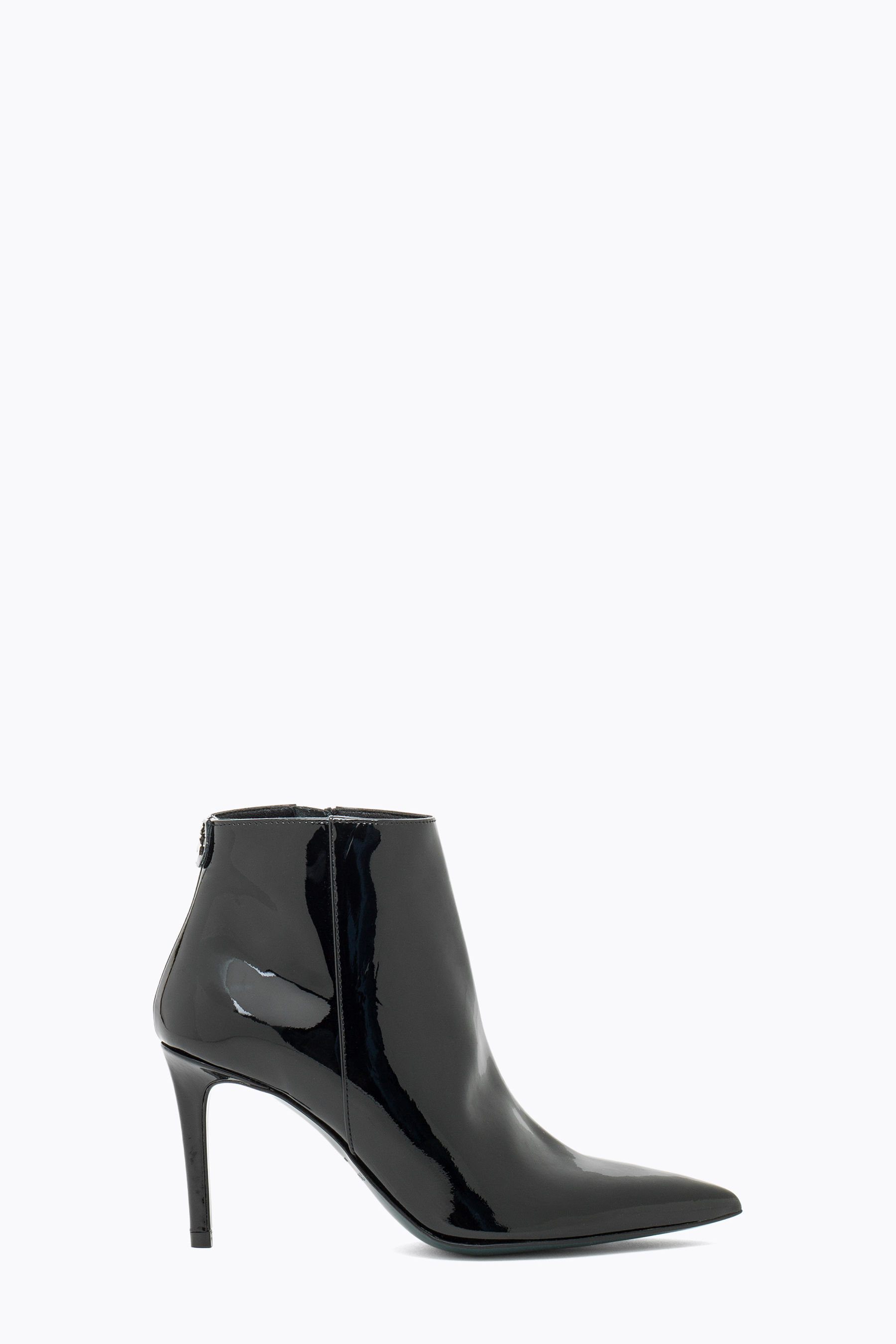 patent ankle boots