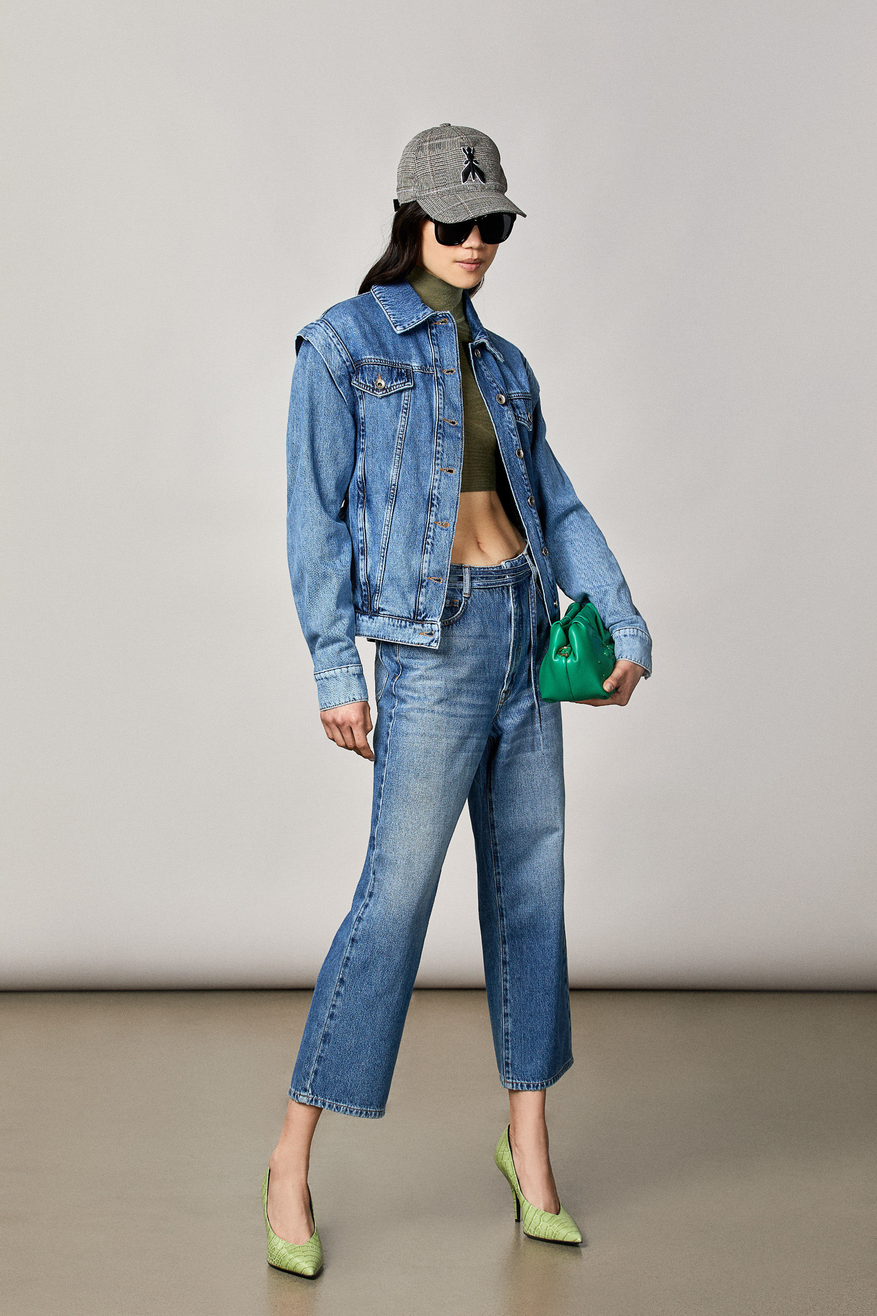 Giubbotto Jeans Denim con cintura di Patrizia Pepe in Blu Donna Abbigliamento da Giacche da Giacche in denim e di jeans 