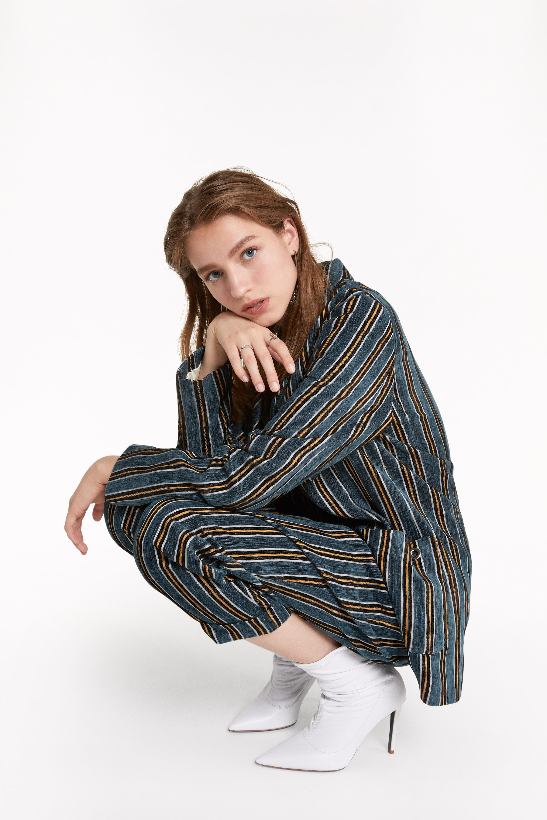 baggy striped trousers