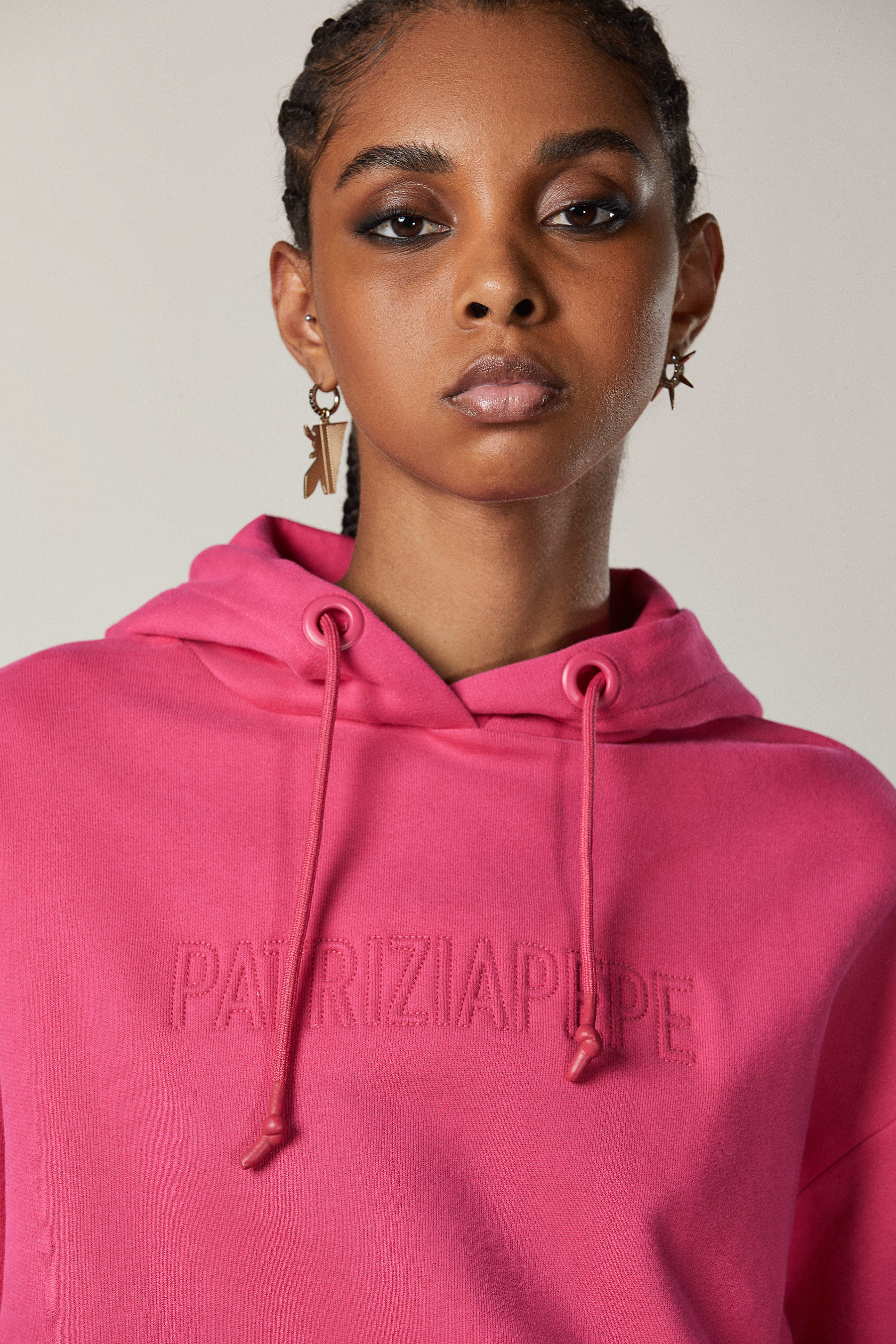 Pink ESSENTIAL hoodie | Patrizia Pepe