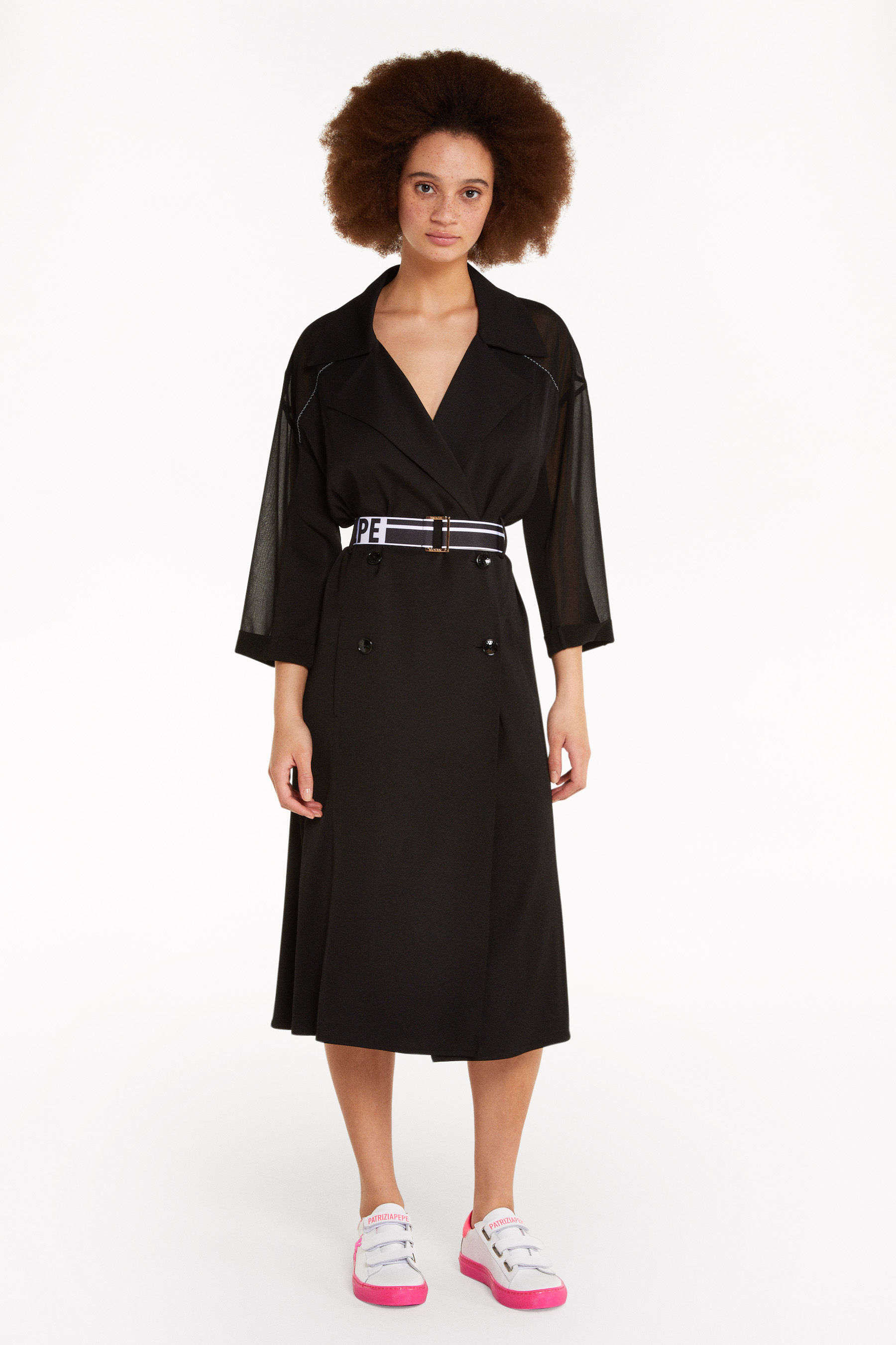 double breasted midi dress