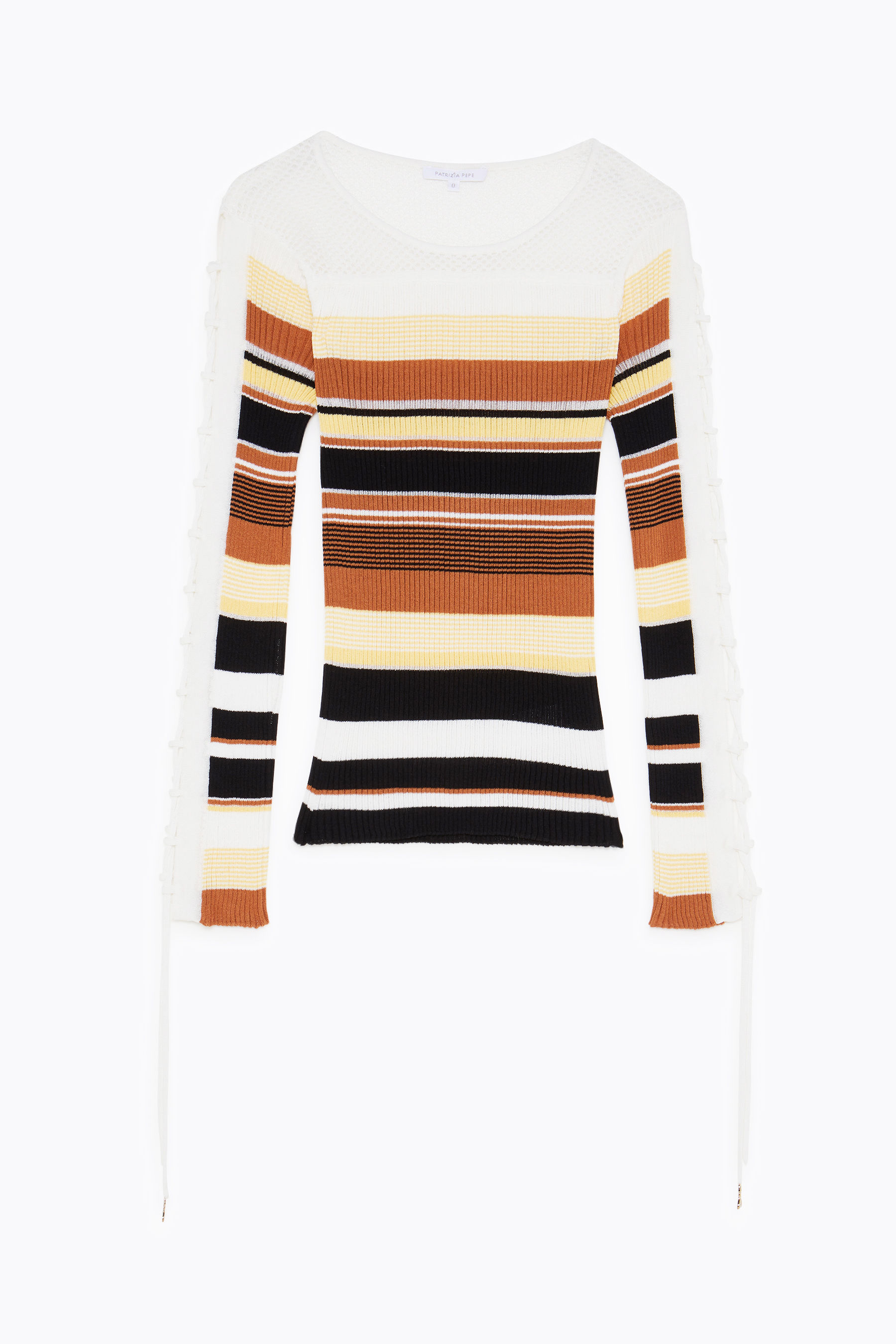 Sweater with woven detail