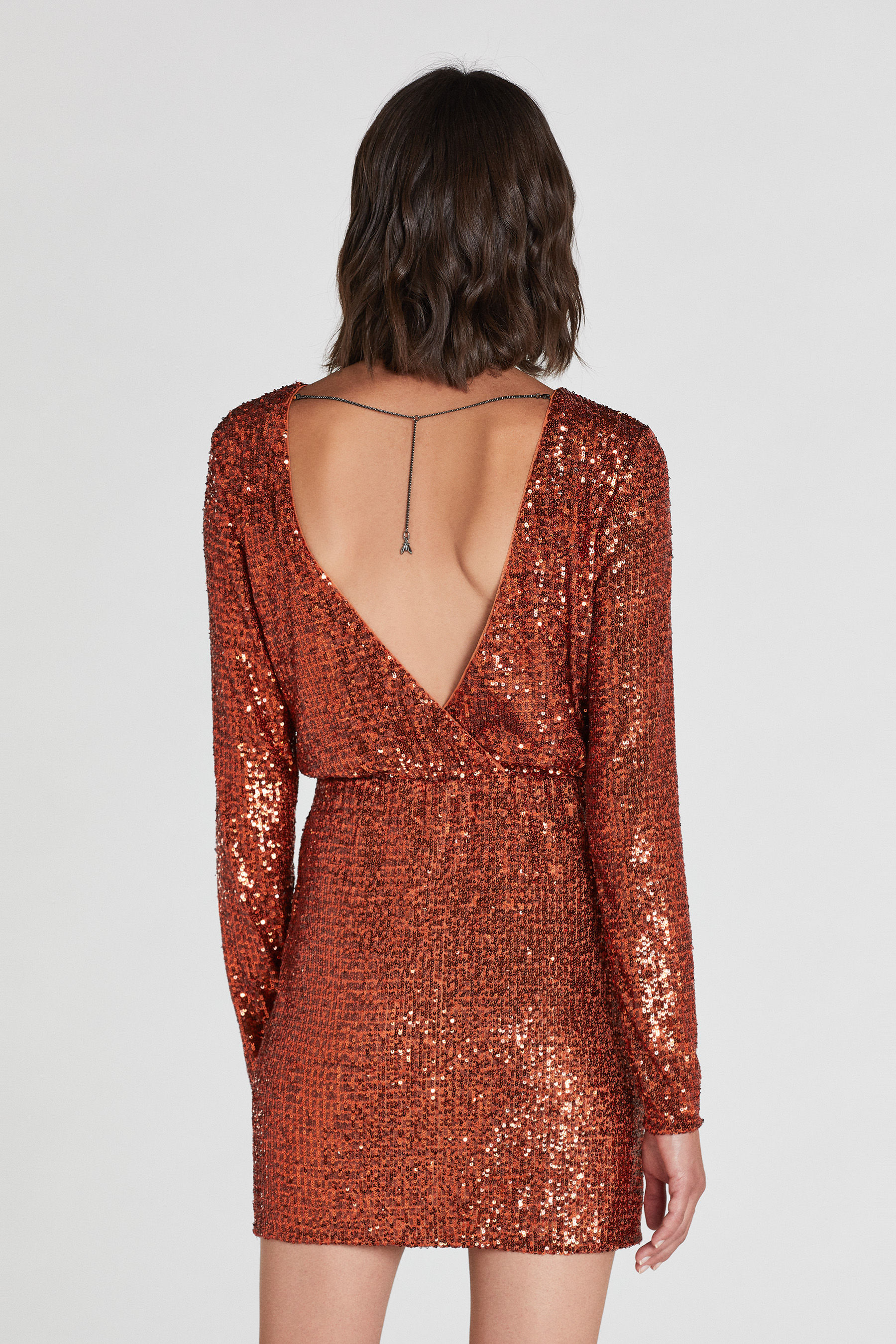 Red All-over sequin dress | Patrizia Pepe