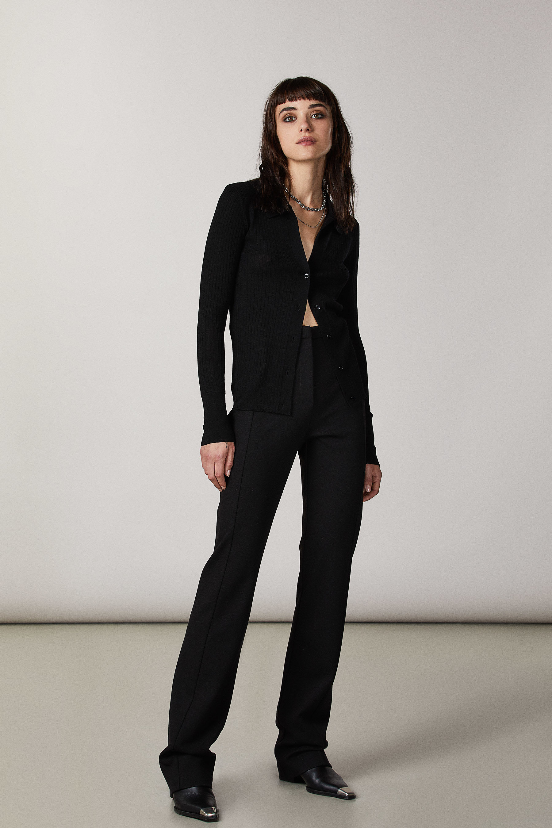 Polo slim maniche lunghe