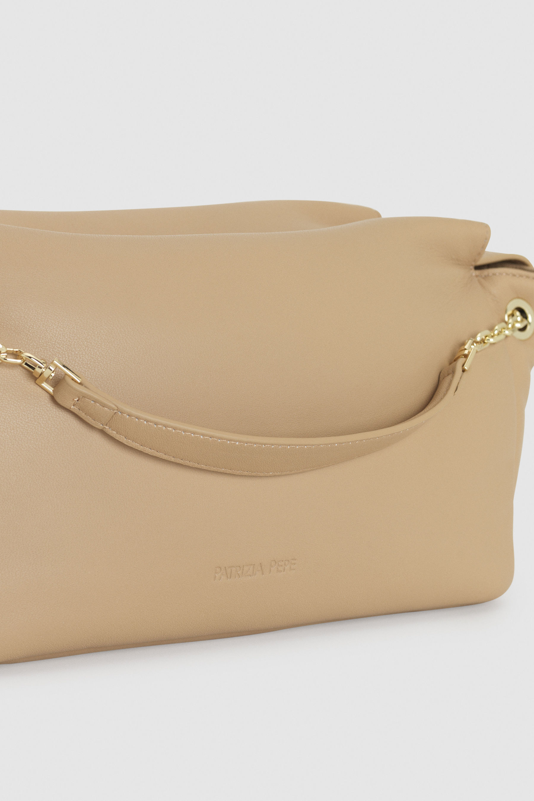 Beige Touch medium Boston bag | Patrizia Pepe