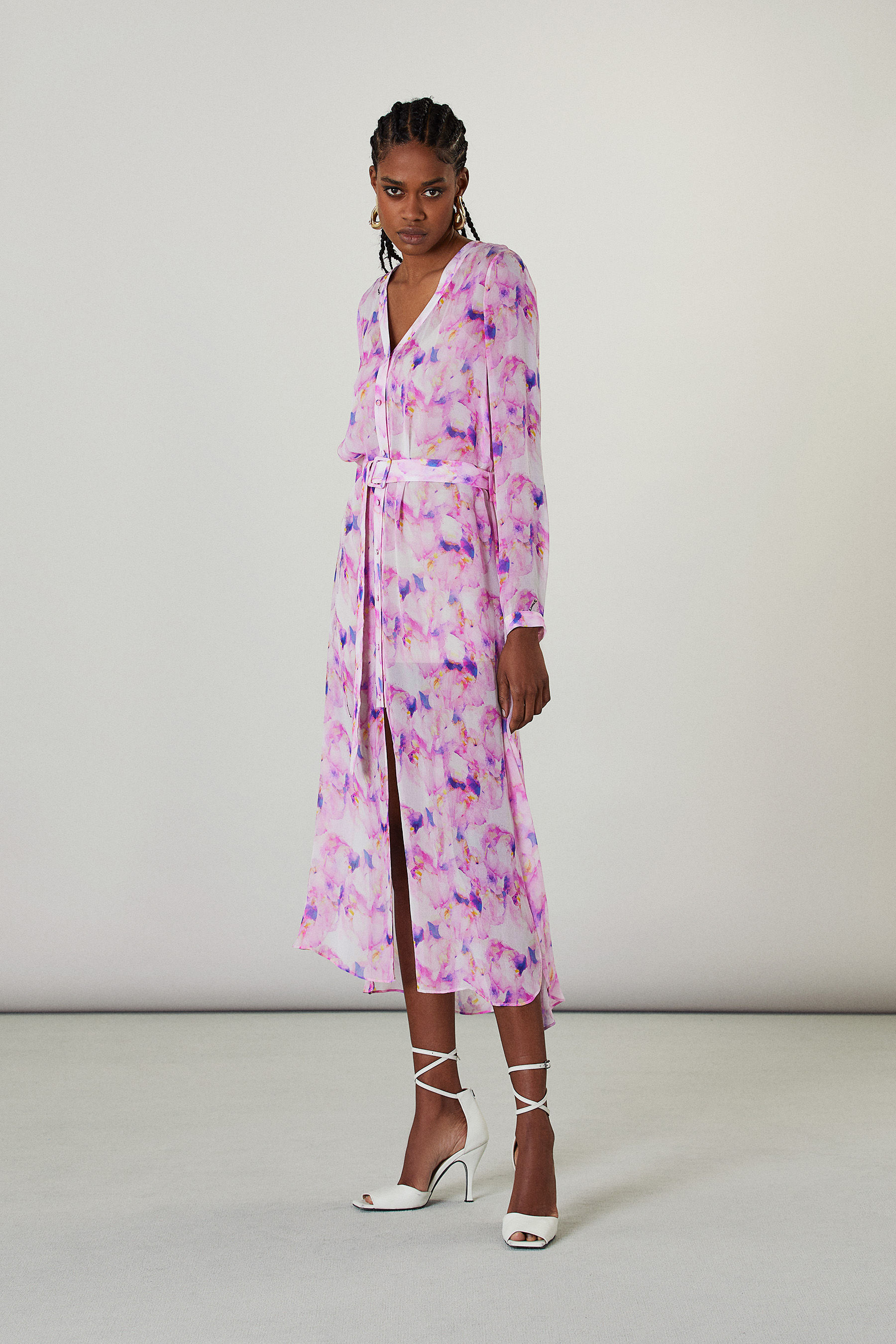 Abito chemisier over in viscosa