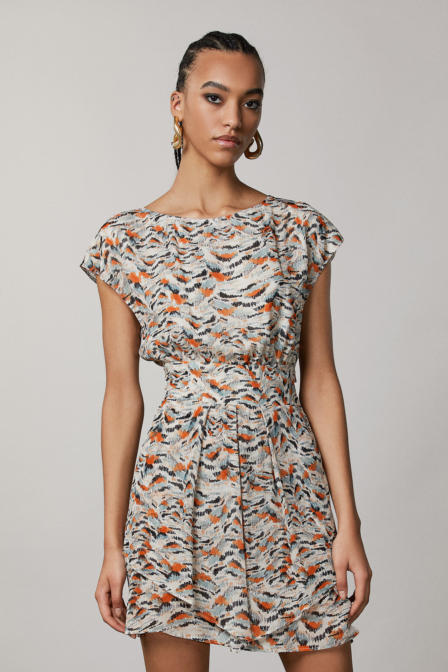 Pink Boat neck mini dress | Patrizia Pepe