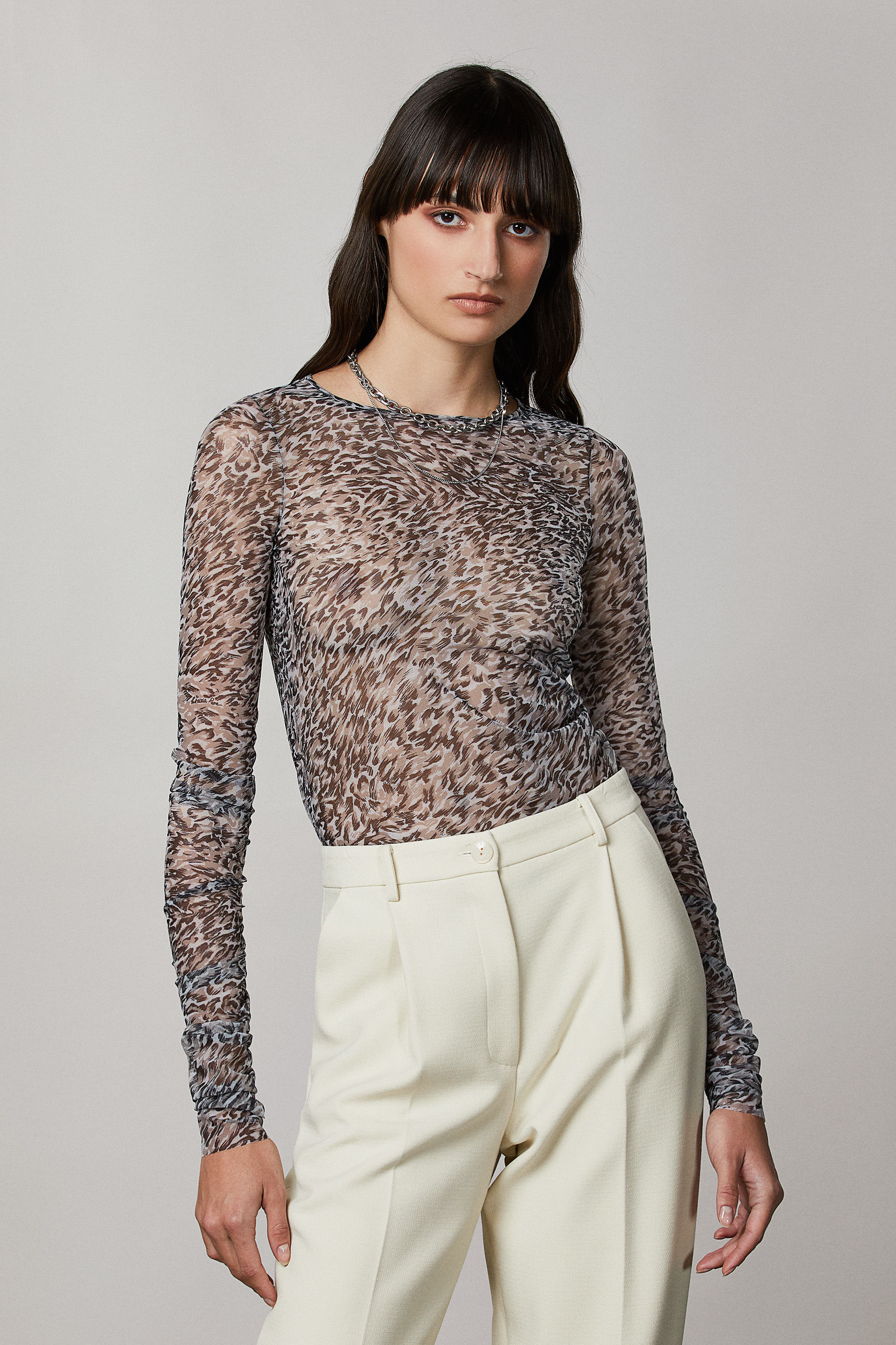 Maglia in tulle stretch