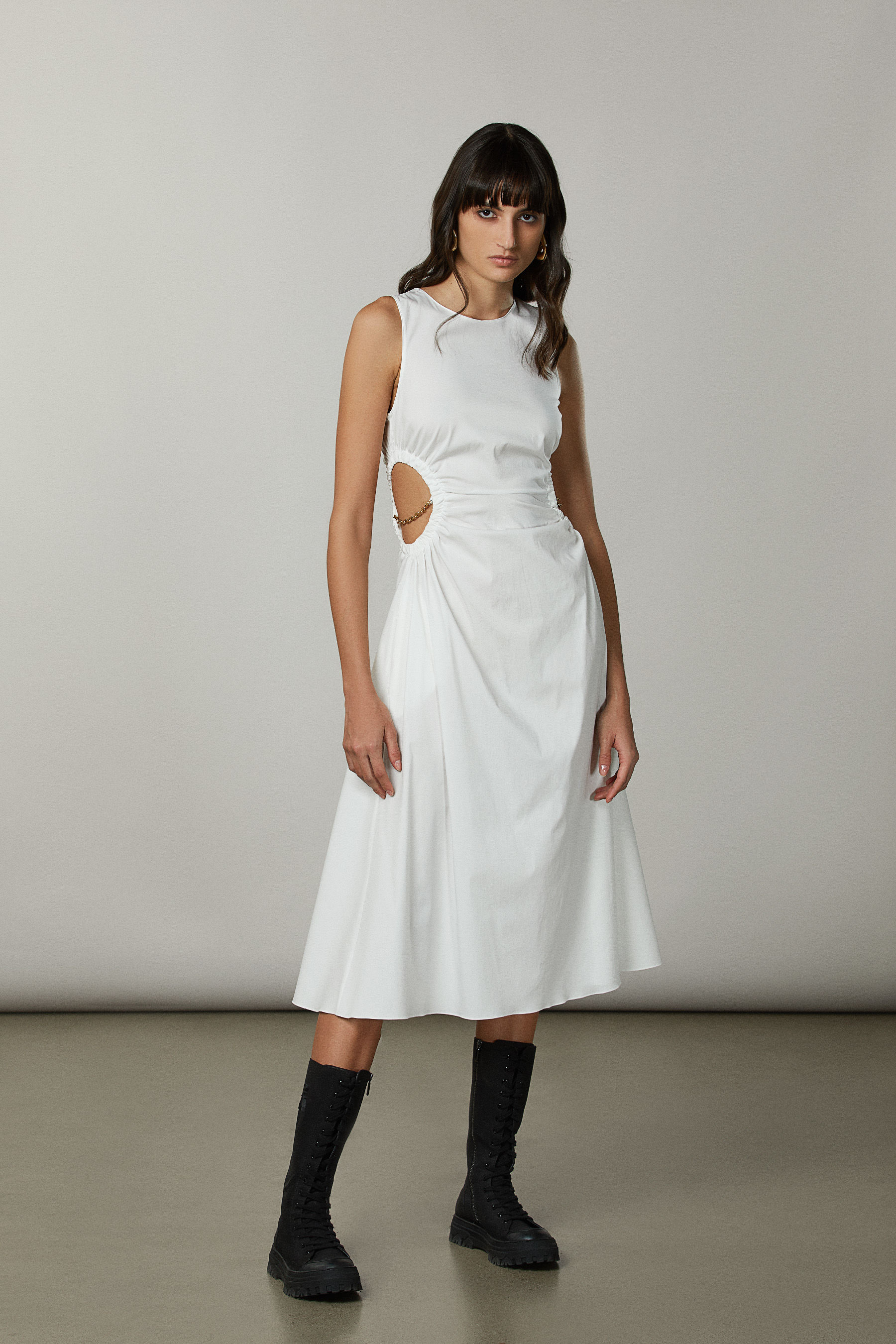 Abito midi ESSENTIAL cotone stretch