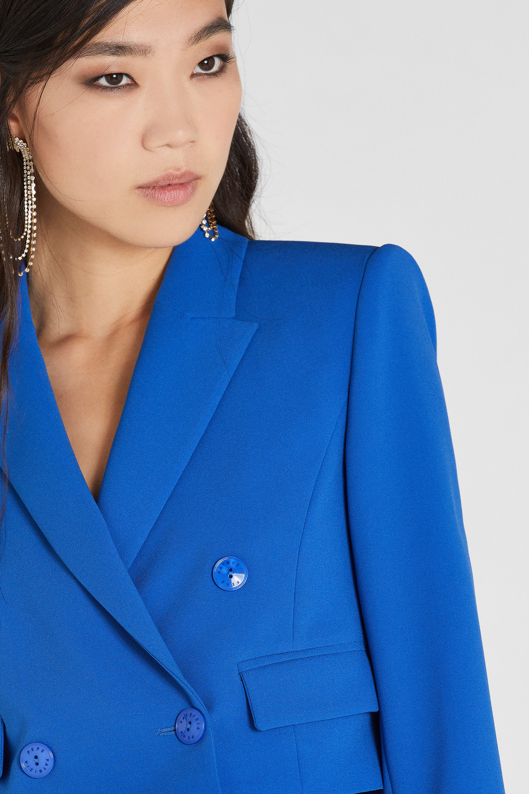 cobalt blue cropped jacket
